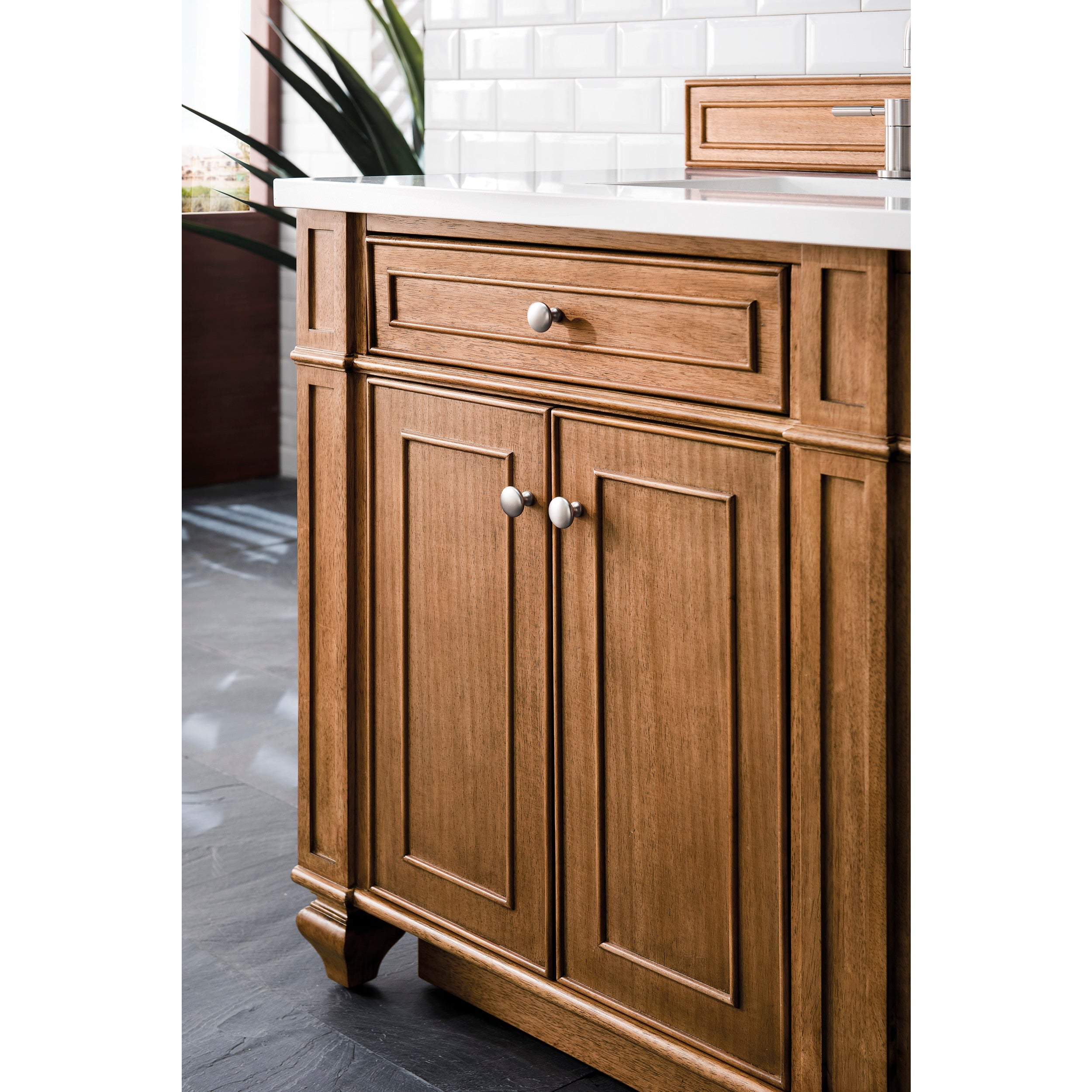 Saddle Brown / White Zeus - 3 Faucet Holes