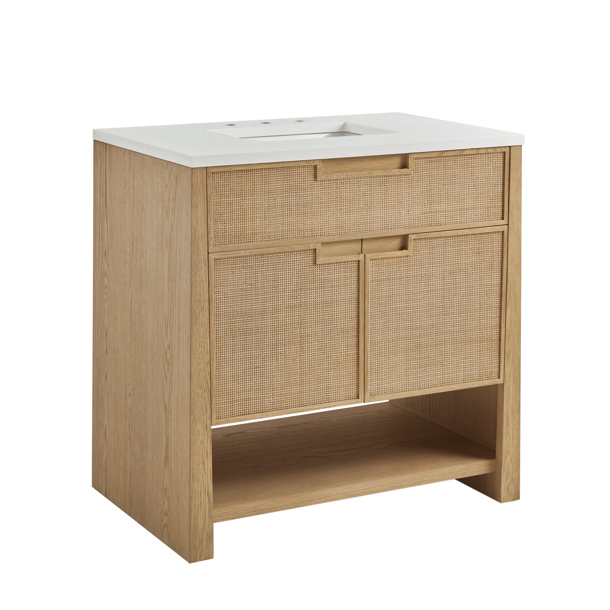 Seaside Oak / White Zeus - 3 Faucet Holes
