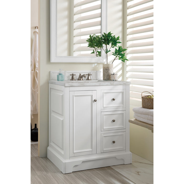 Bright White / Victorian Silver - 3 Faucet Holes