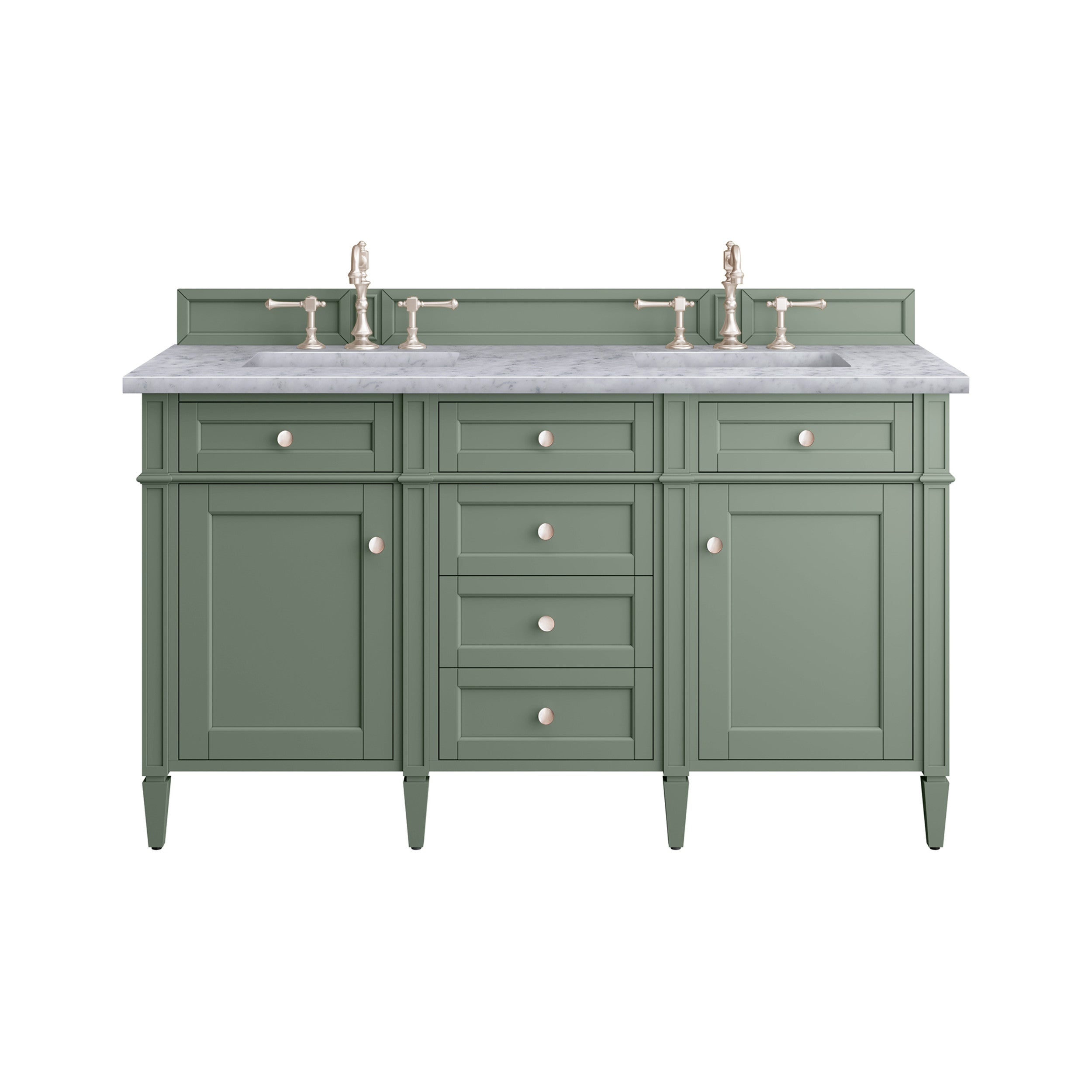 Smokey Celadon / Carrara White - 3 Faucet Holes