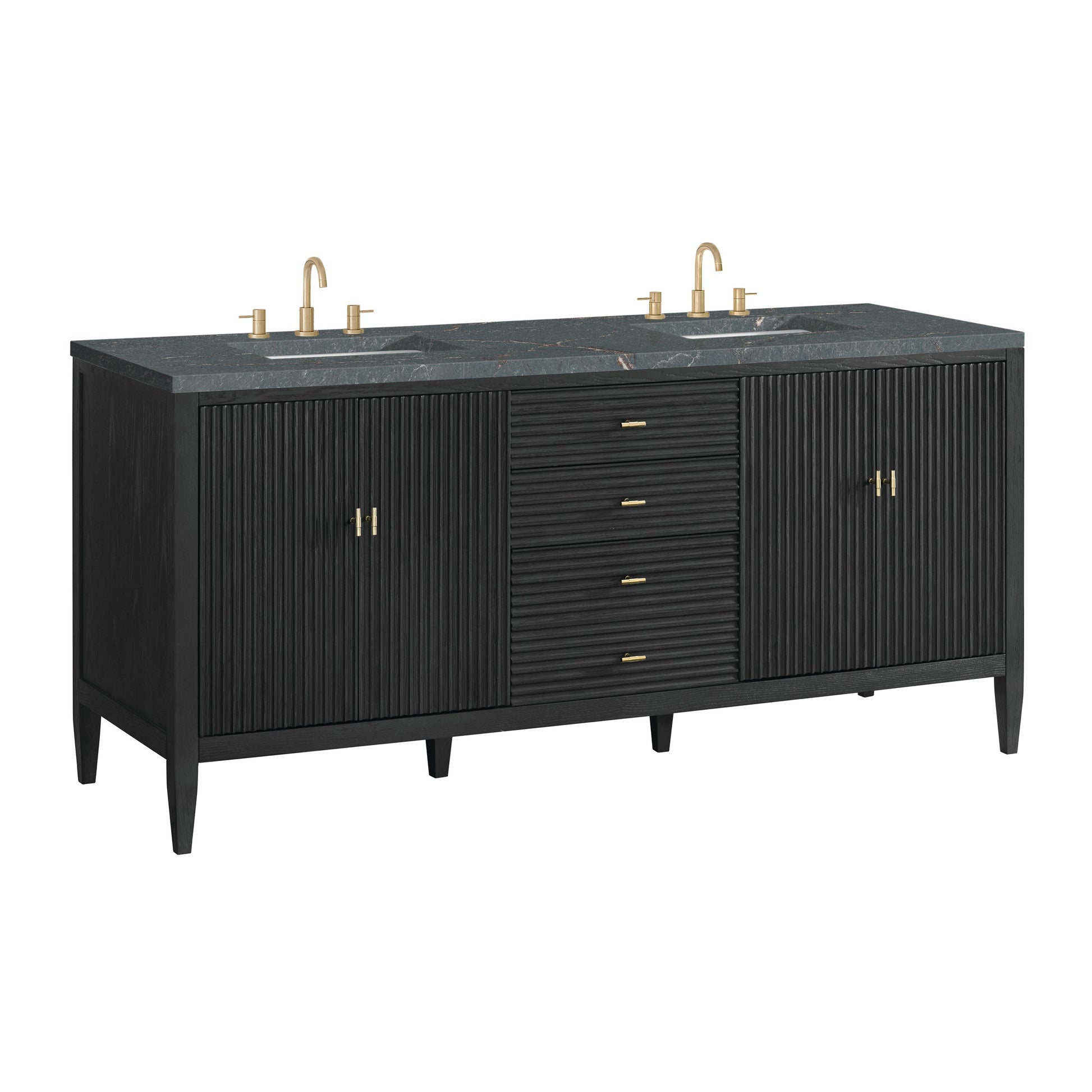 Carbon Oak / Parisien Bleu - 3 Faucet Holes