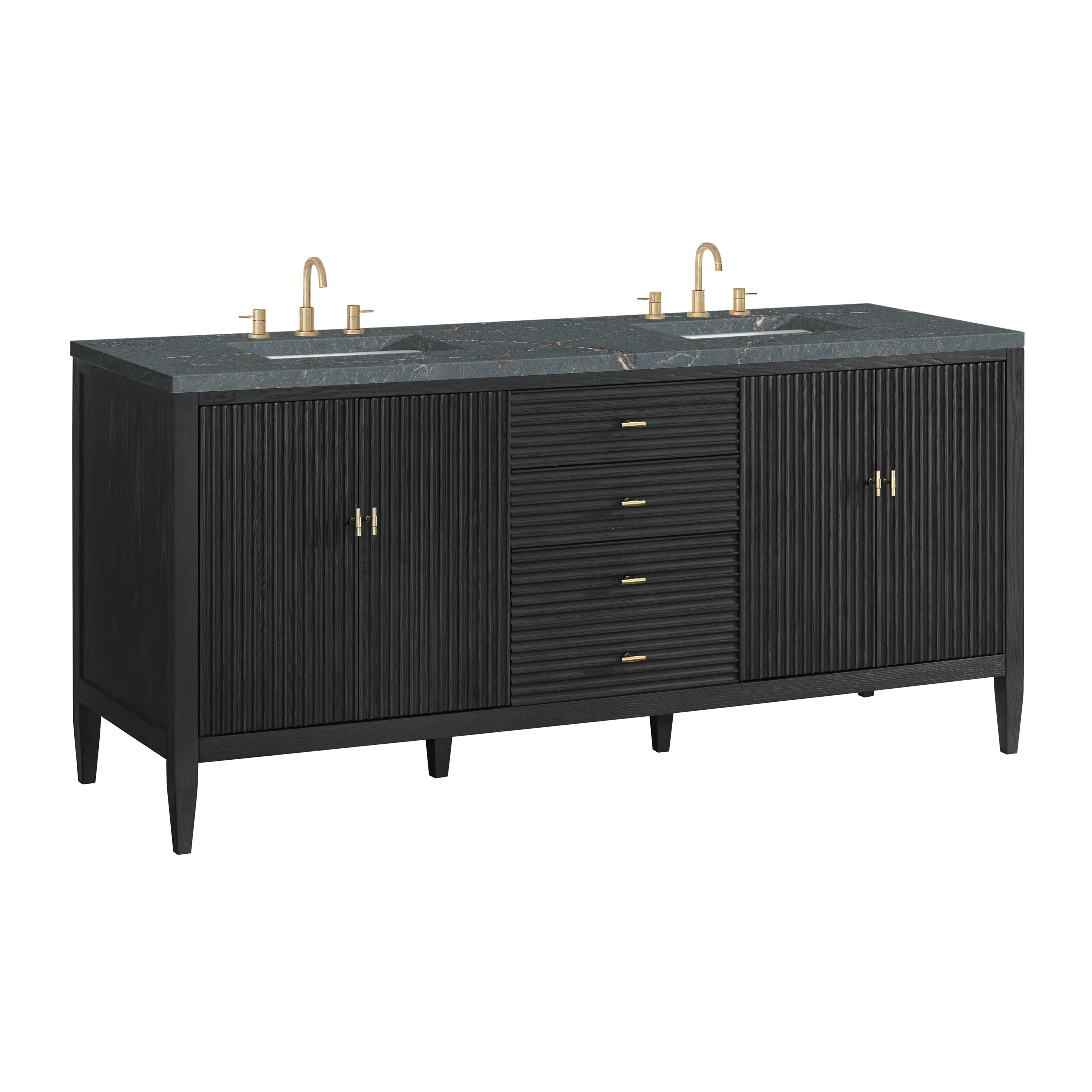 Carbon Oak / Parisien Bleu - 3 Faucet Holes