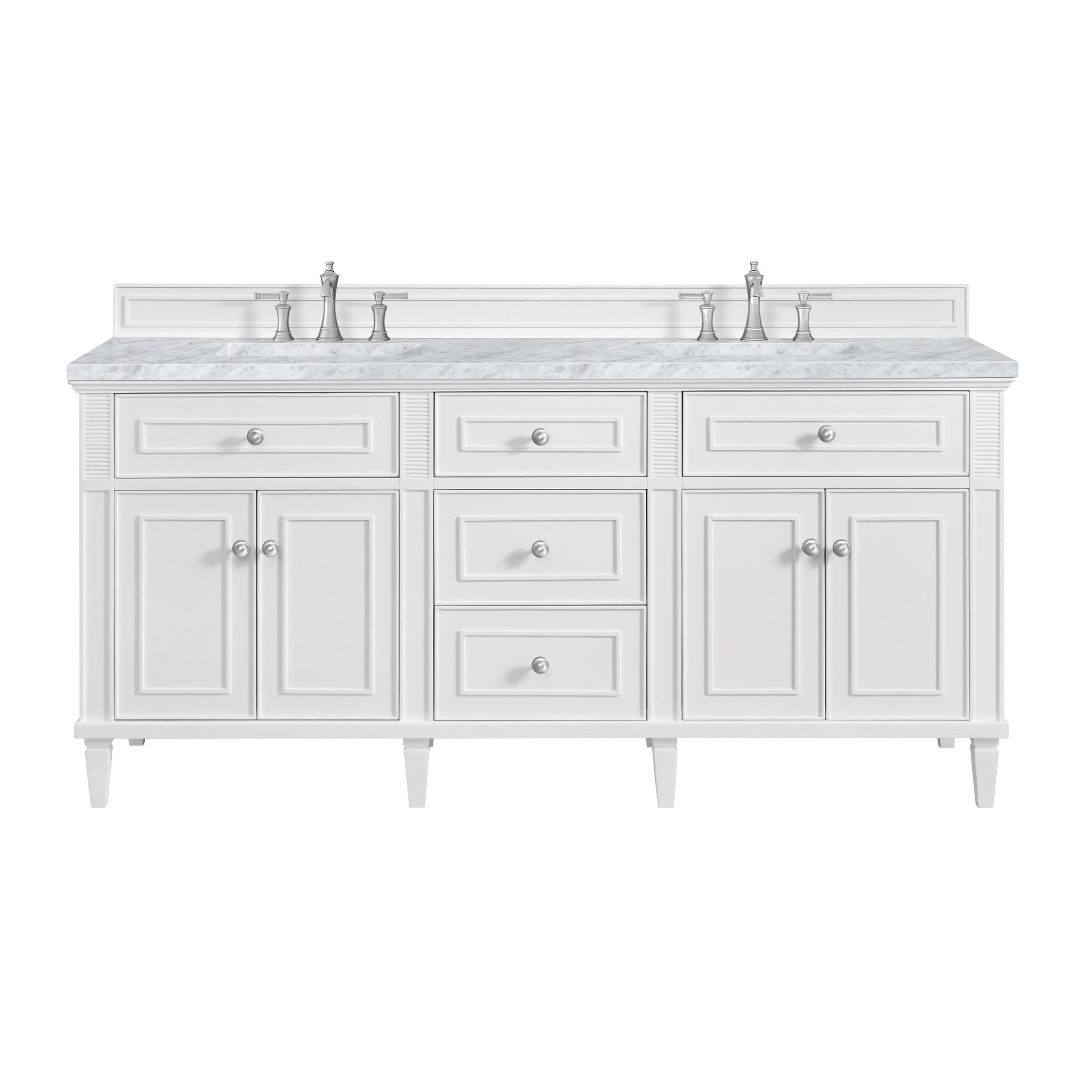 Bright White / Carrara White - 3 Faucet Holes