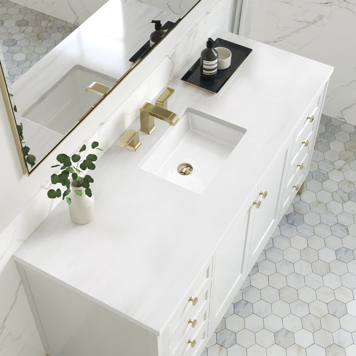 Glossy White / White Zeus - 3 Faucet Holes