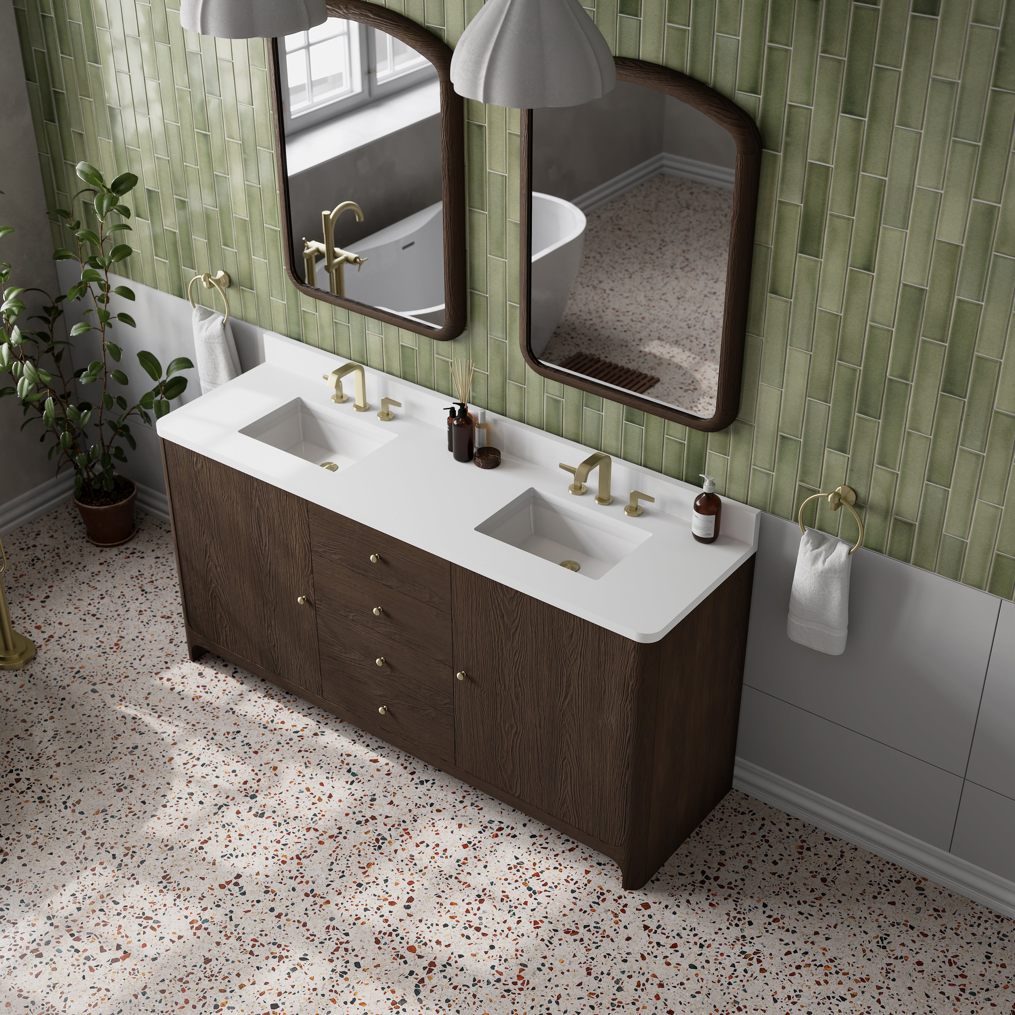 Sable / White Zeus - 3 Faucet Hole