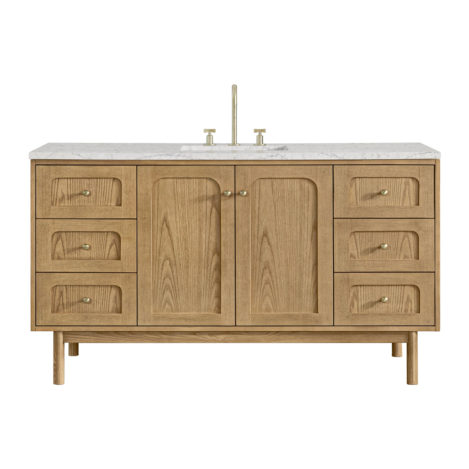Light Natural Oak / Eternal Jasmine Pearl - 3 Faucet Holes