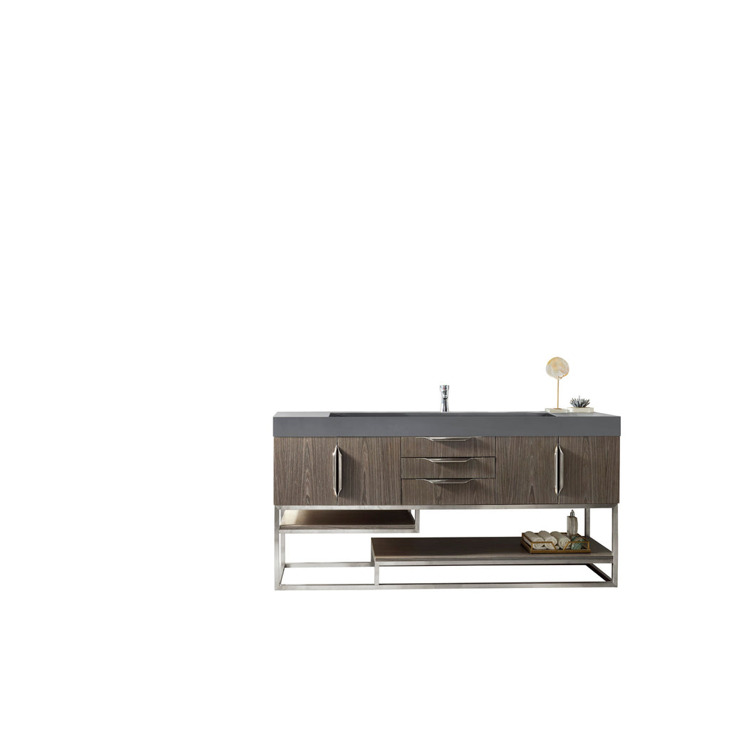 Ash Gray / Dusk Grey Glossy - 1 Faucet Hole