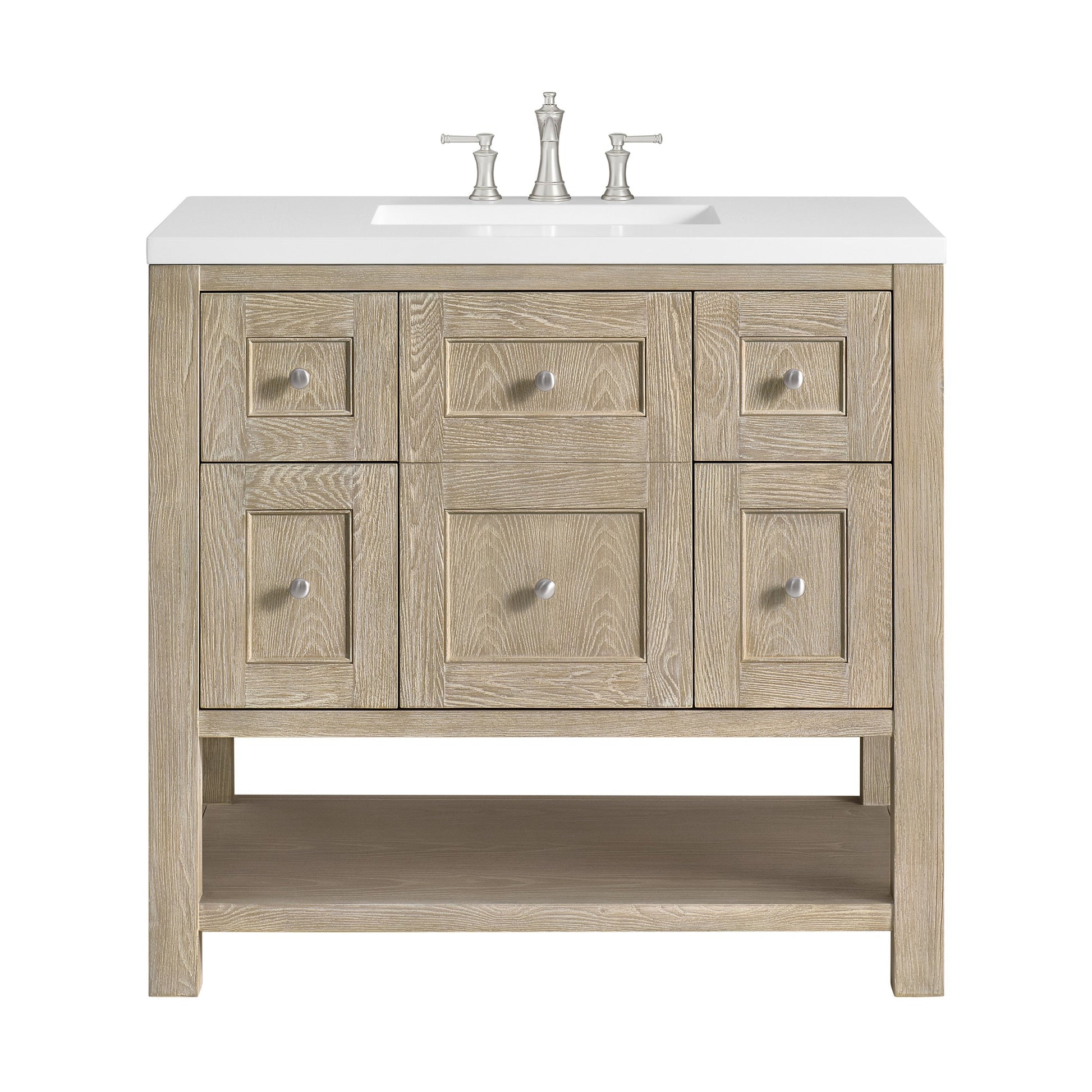 Whitewashed Oak / White Zeus - 3 Faucet Holes