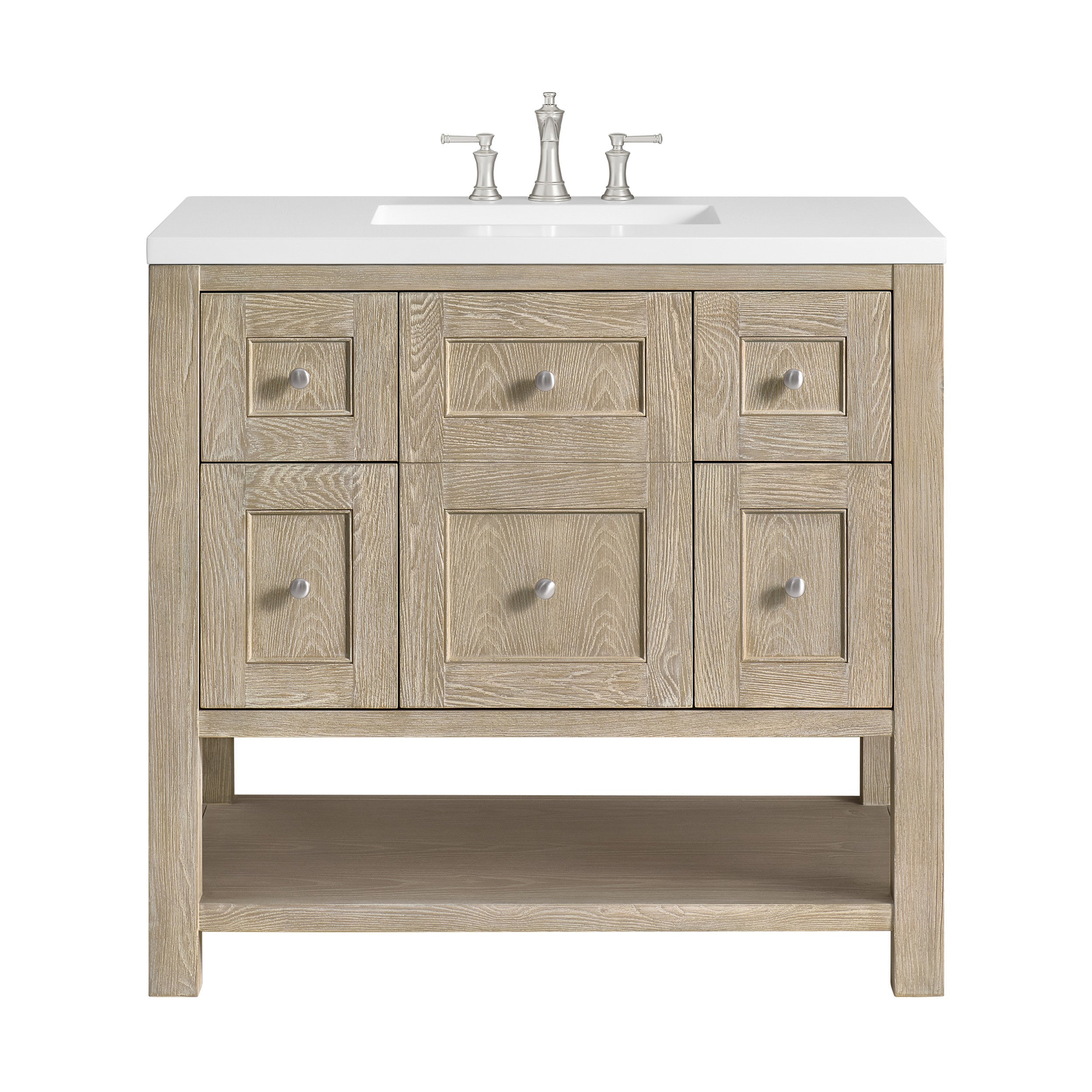 Whitewashed Oak / White Zeus - 3 Faucet Holes
