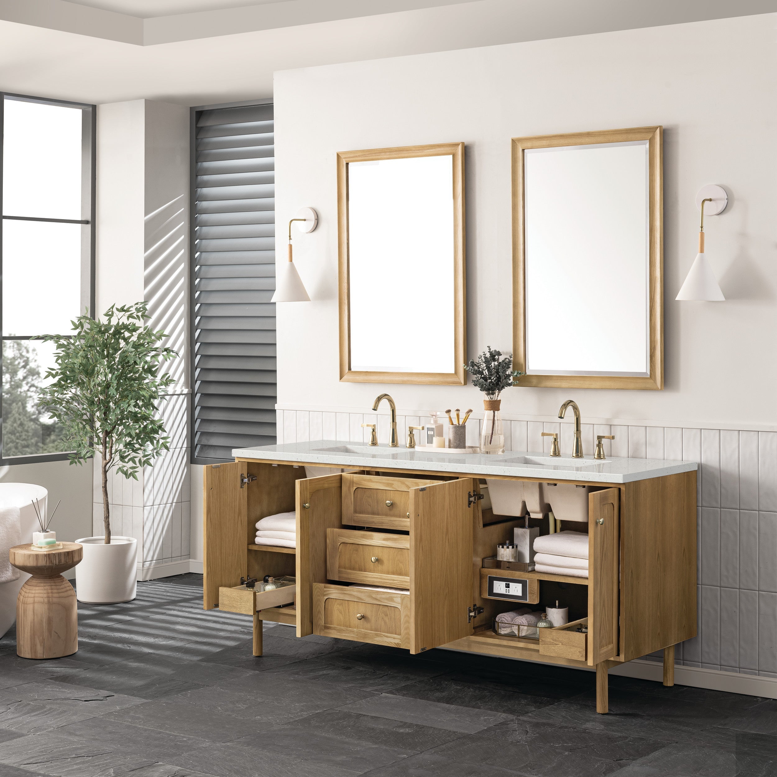 Light Natural Oak / Lime Delight - 3 Faucet Holes