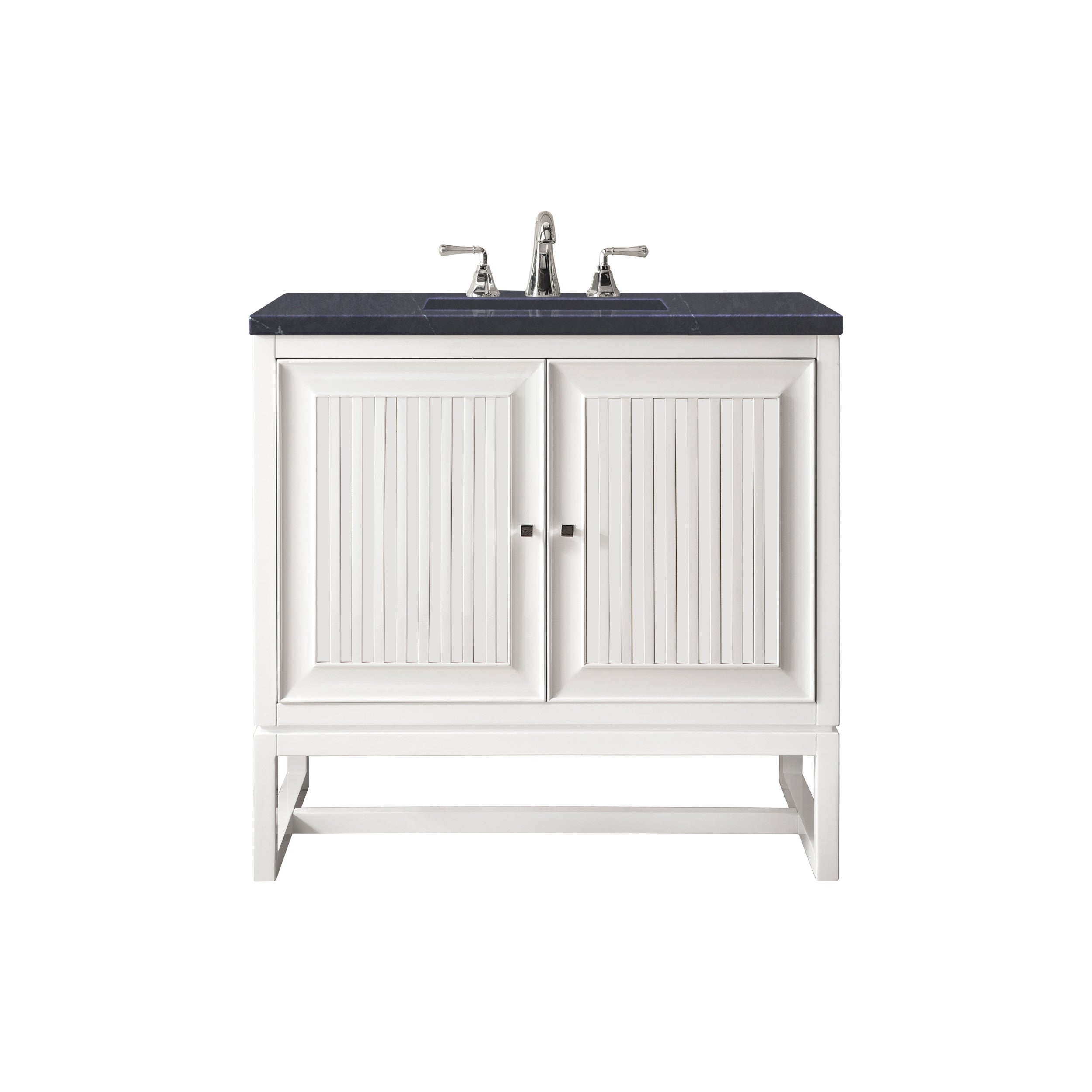 Glossy White / Charcoal Soapstone - 3 Faucet Holes