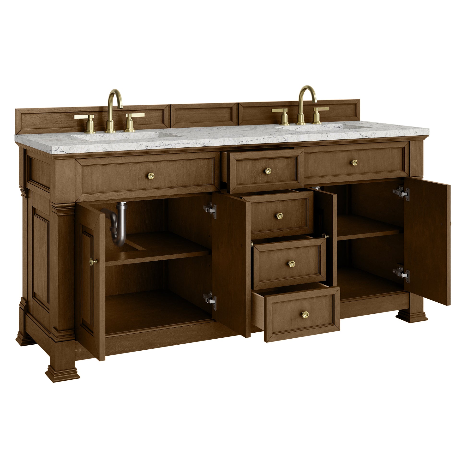 Honey Oak / Eternal Jasmine Pearl - 3 Faucet Holes