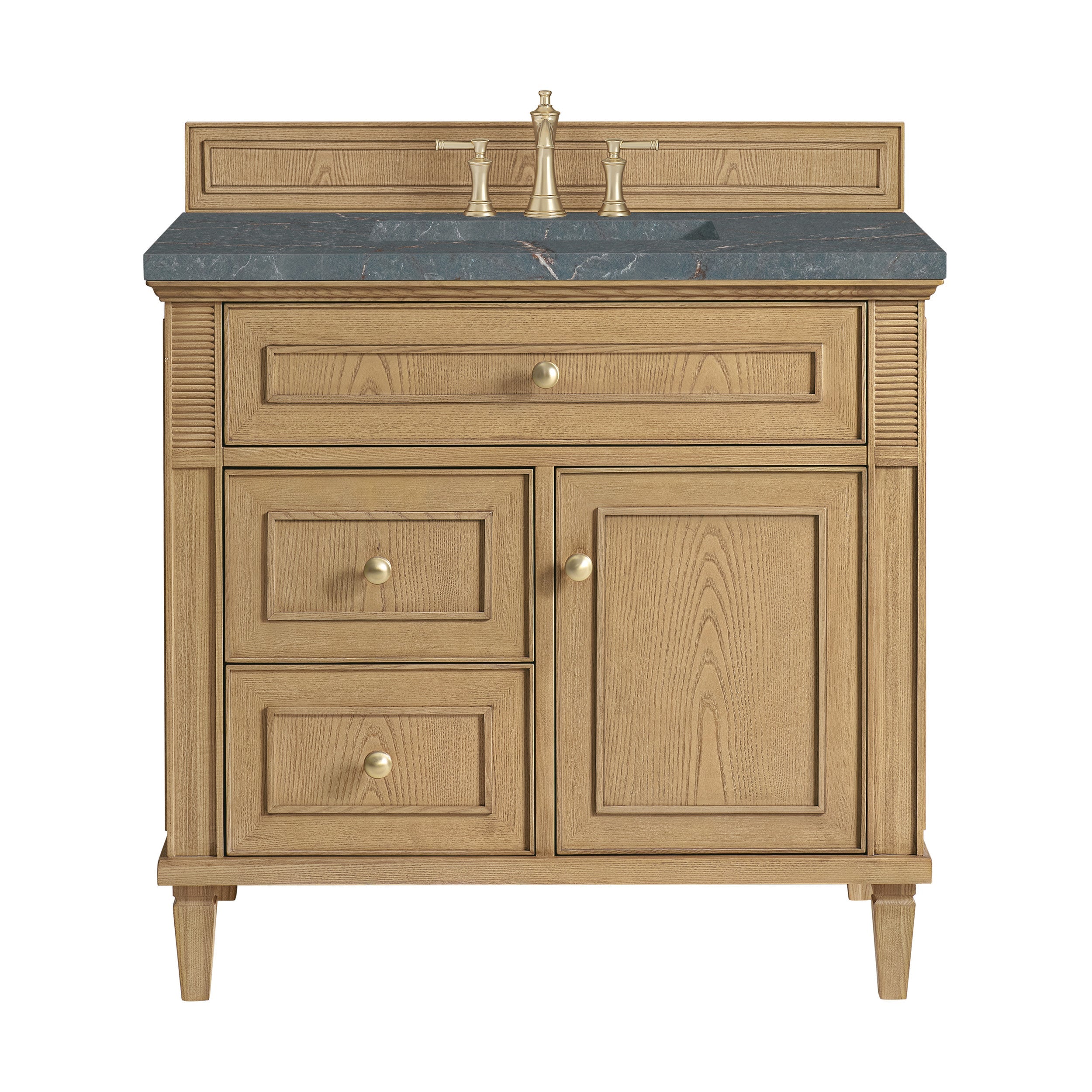 Light Natural Oak / Parisien Bleu - 3 Faucet Holes