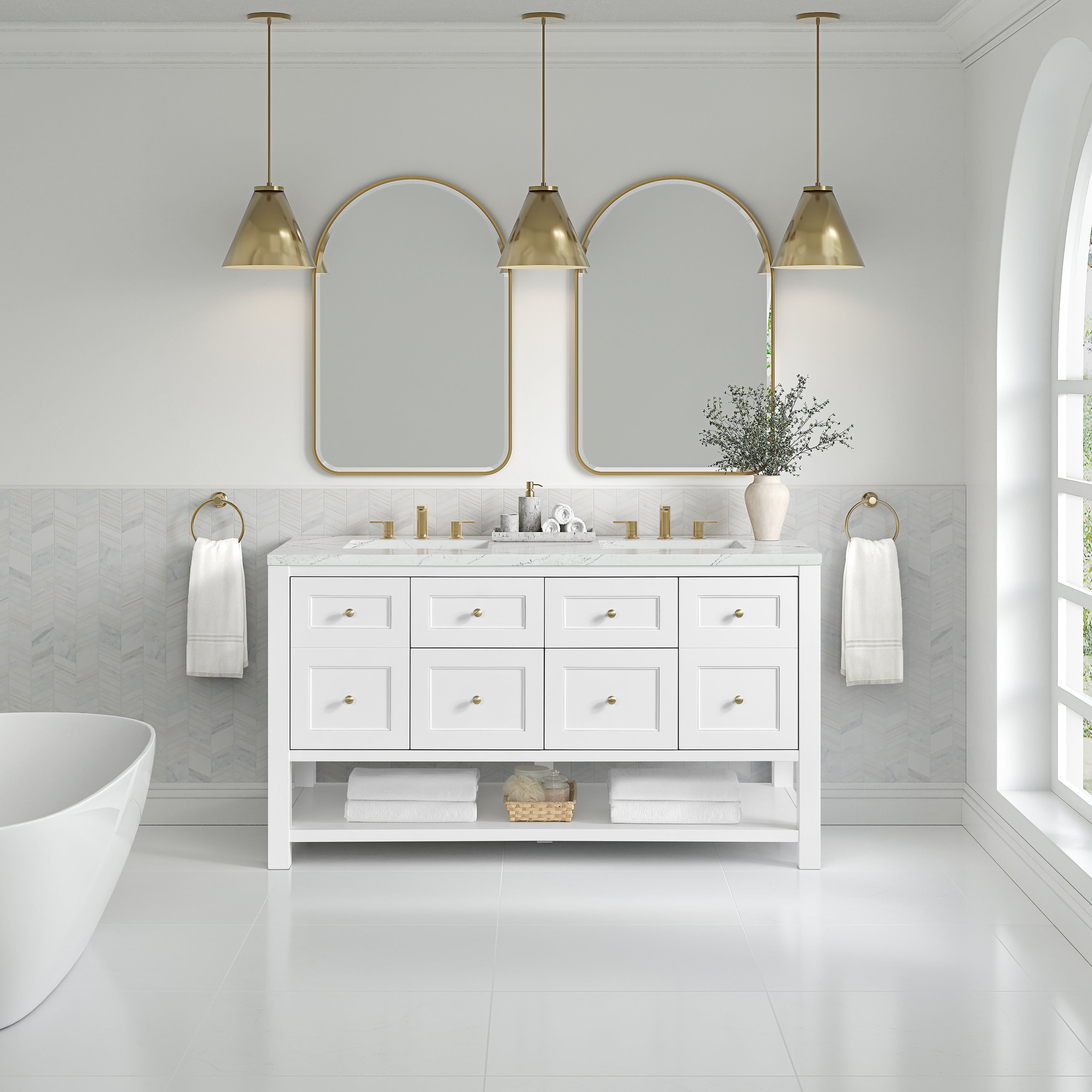Bright White / Ethereal Noctis - 3 Faucet Holes
