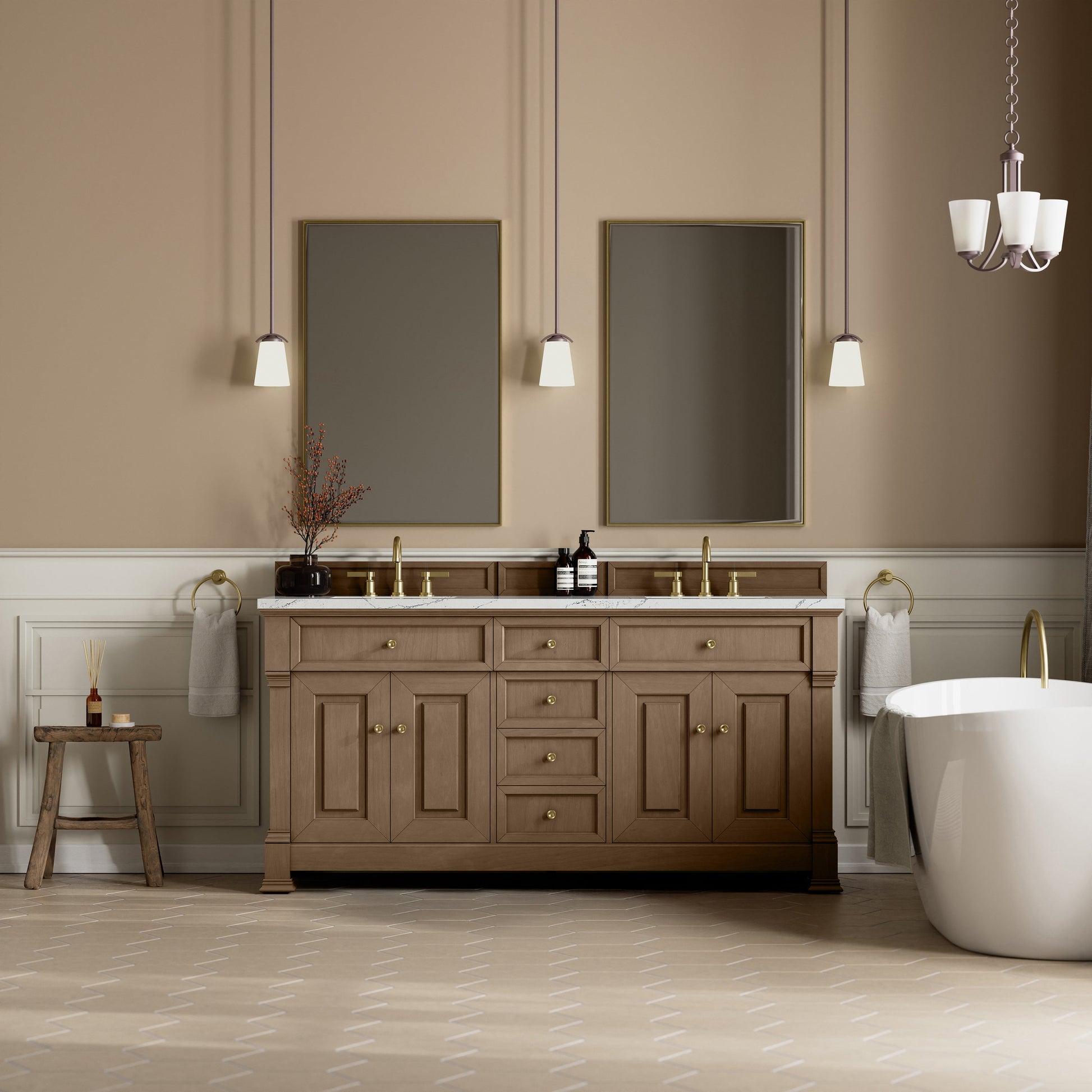 Pecan / Ethereal Noctis - 3 Faucet Holes