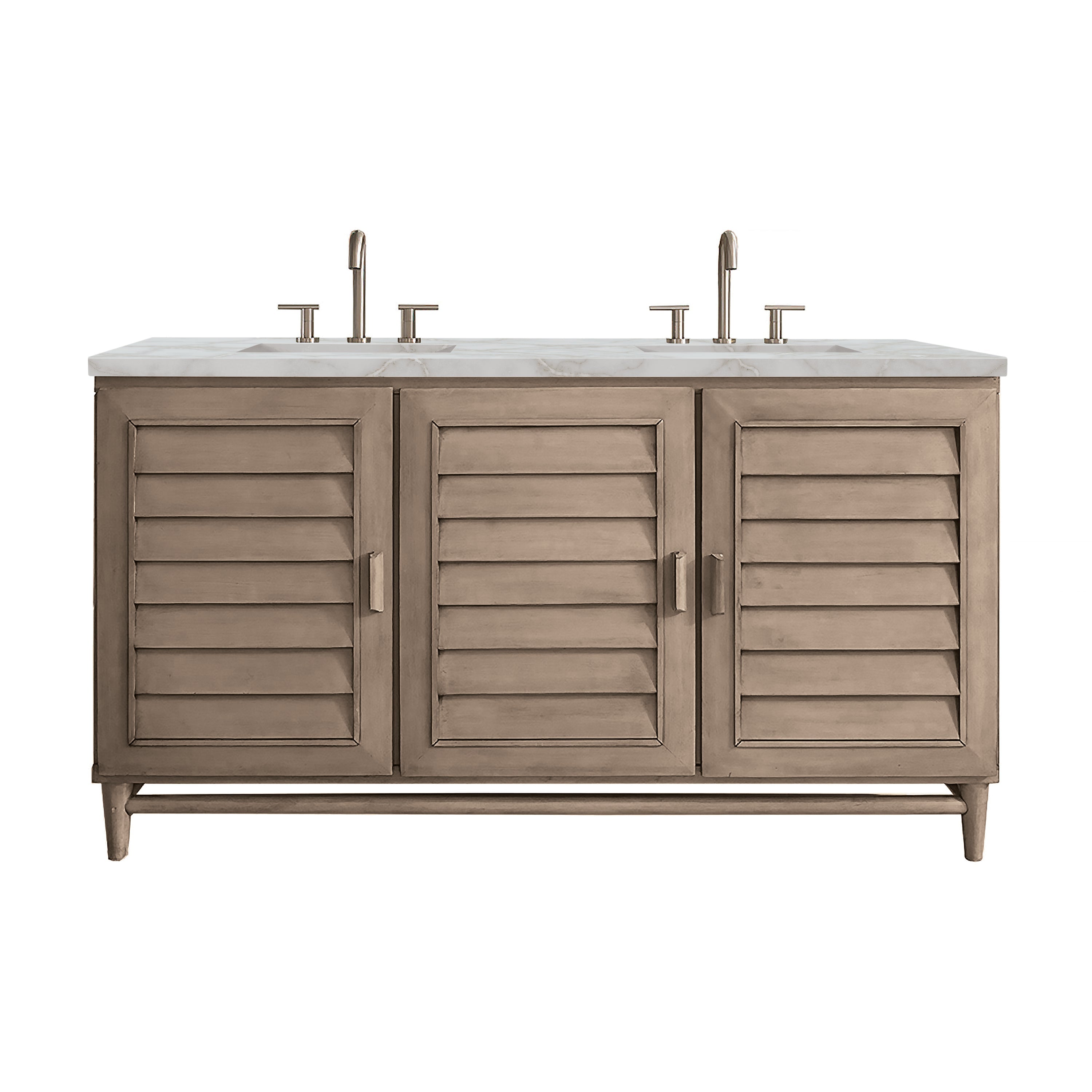 Whitewashed Walnut / Victorian Silver - 3 Faucet Holes