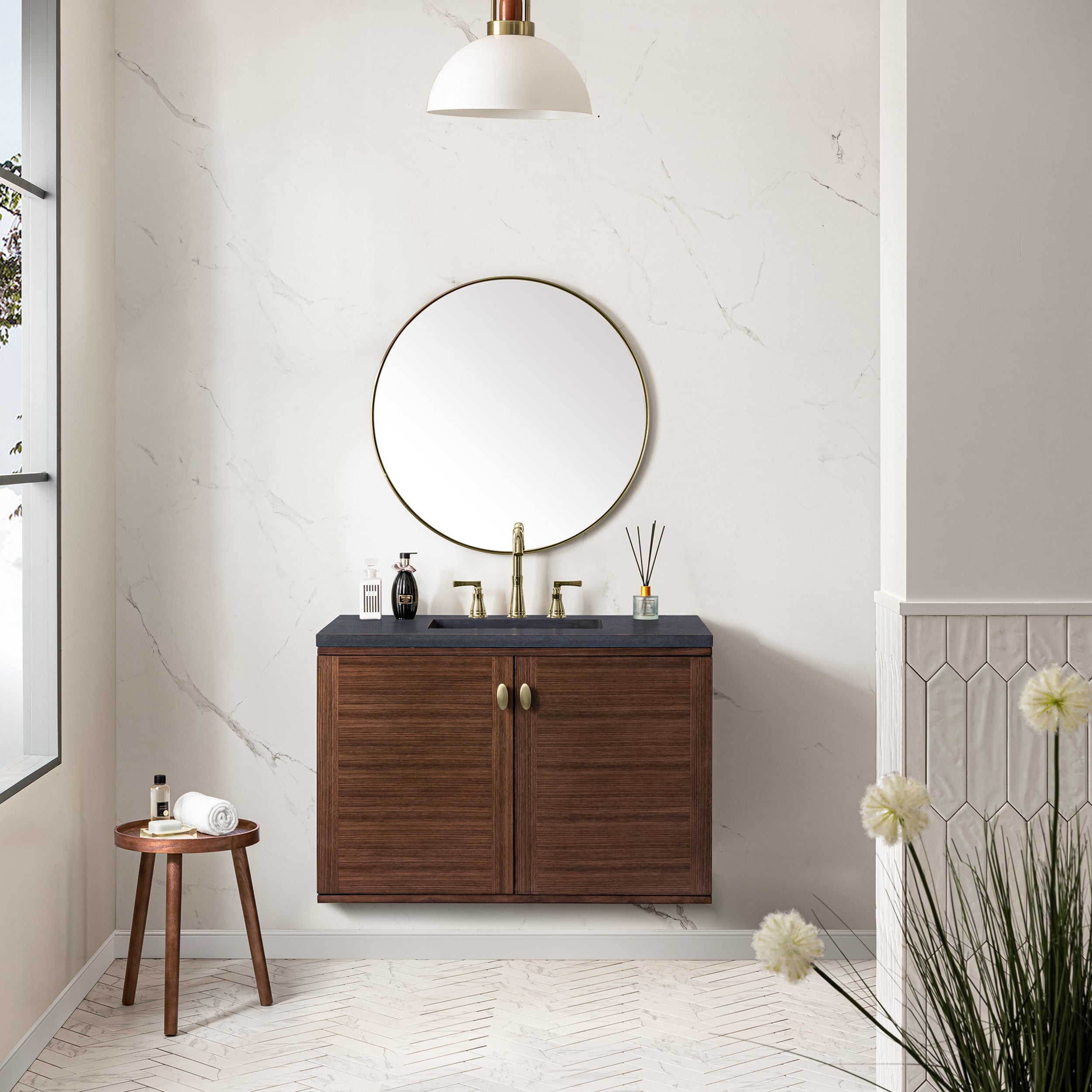 Mid-Century Walnut / No Countertop