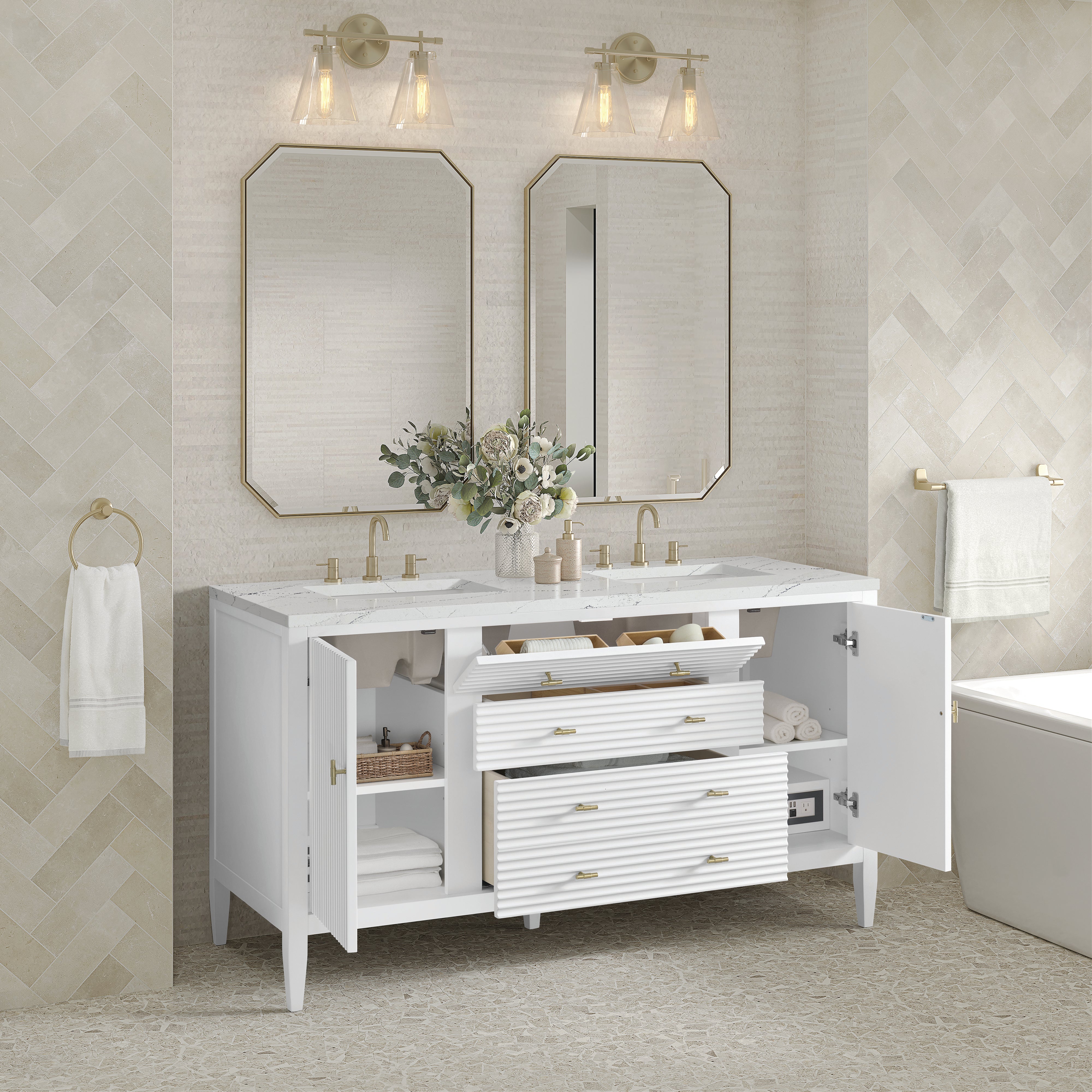 Bright White / Ethereal Noctis - 3 Faucet Holes