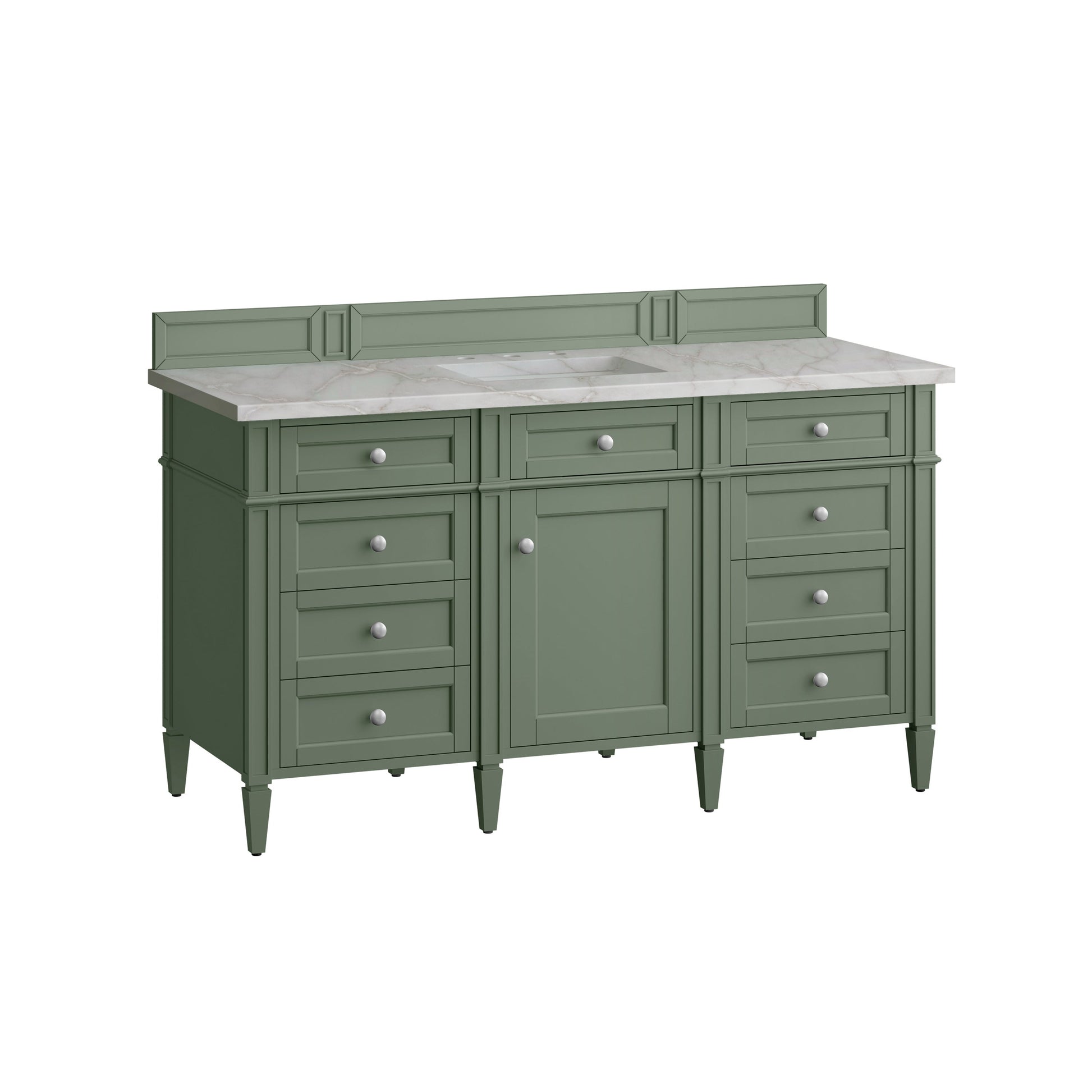 Smokey Celadon / Victorian Silver - 3 Faucet Holes