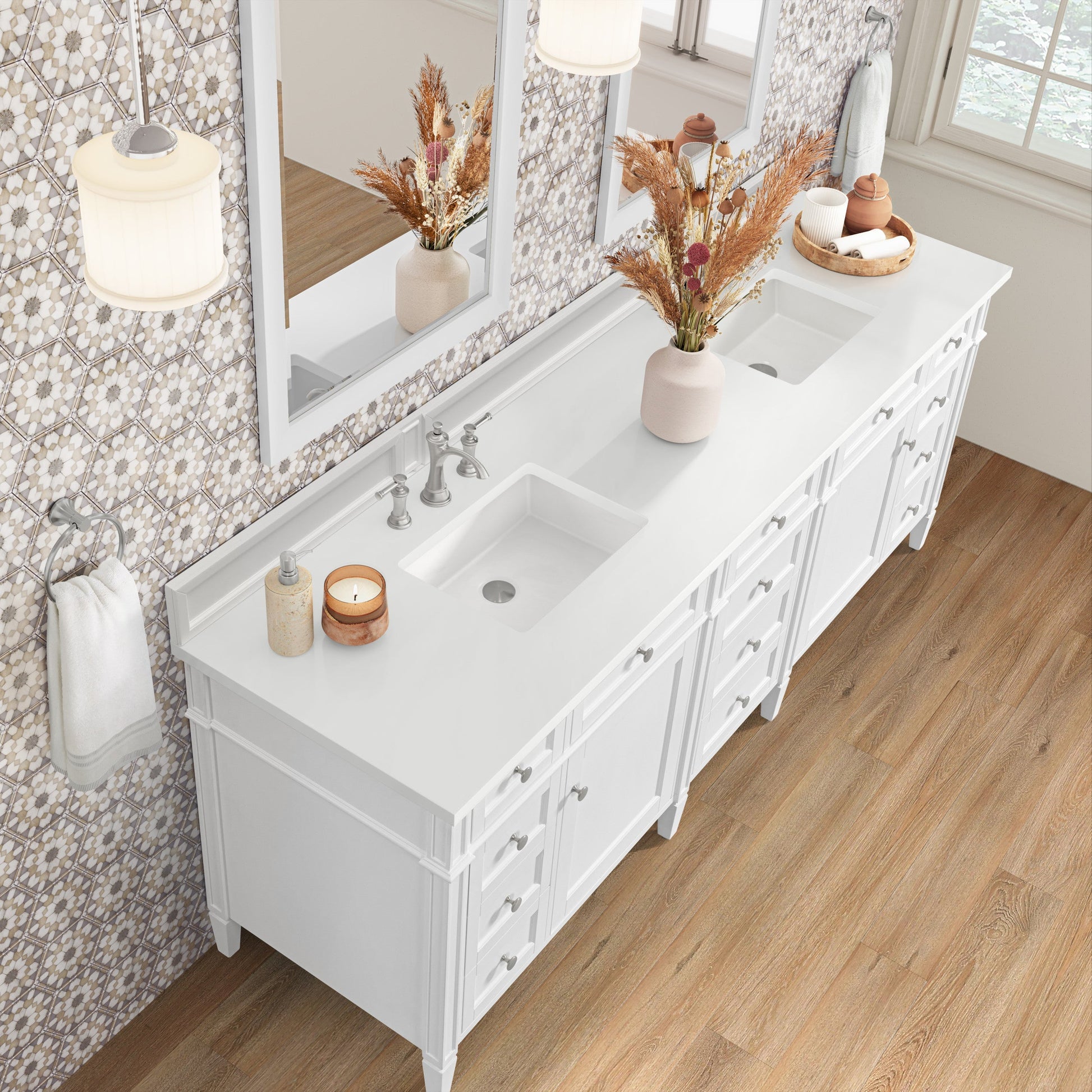 Bright White / White Zeus - 3 Faucet Holes