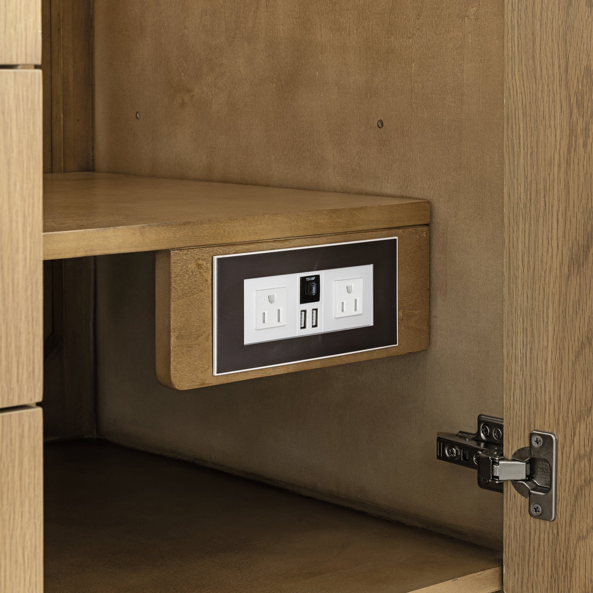 Light Natural Oak / White Zeus - 3 Faucet Holes
