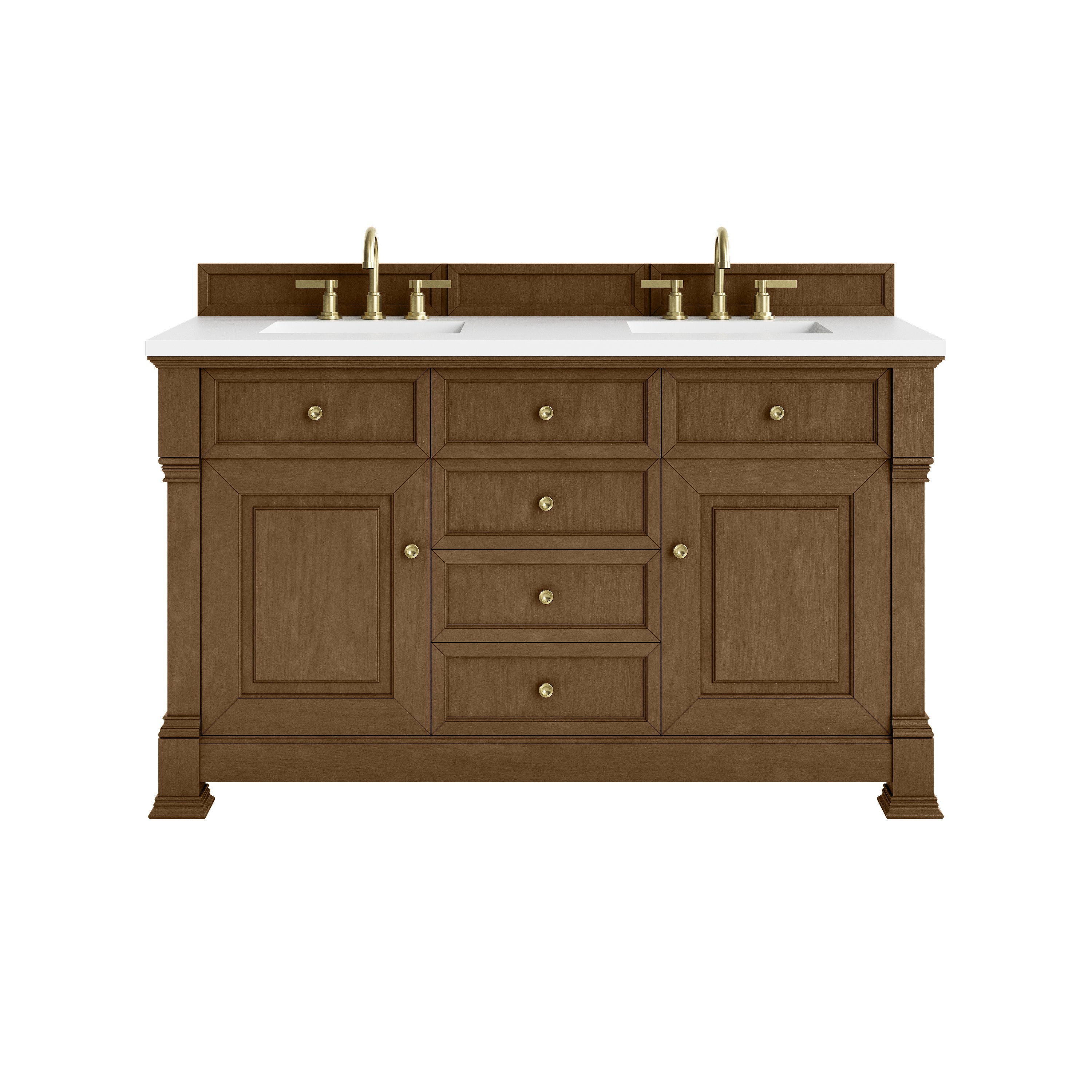 Honey Oak / White Zeus - 3 Faucet Holes