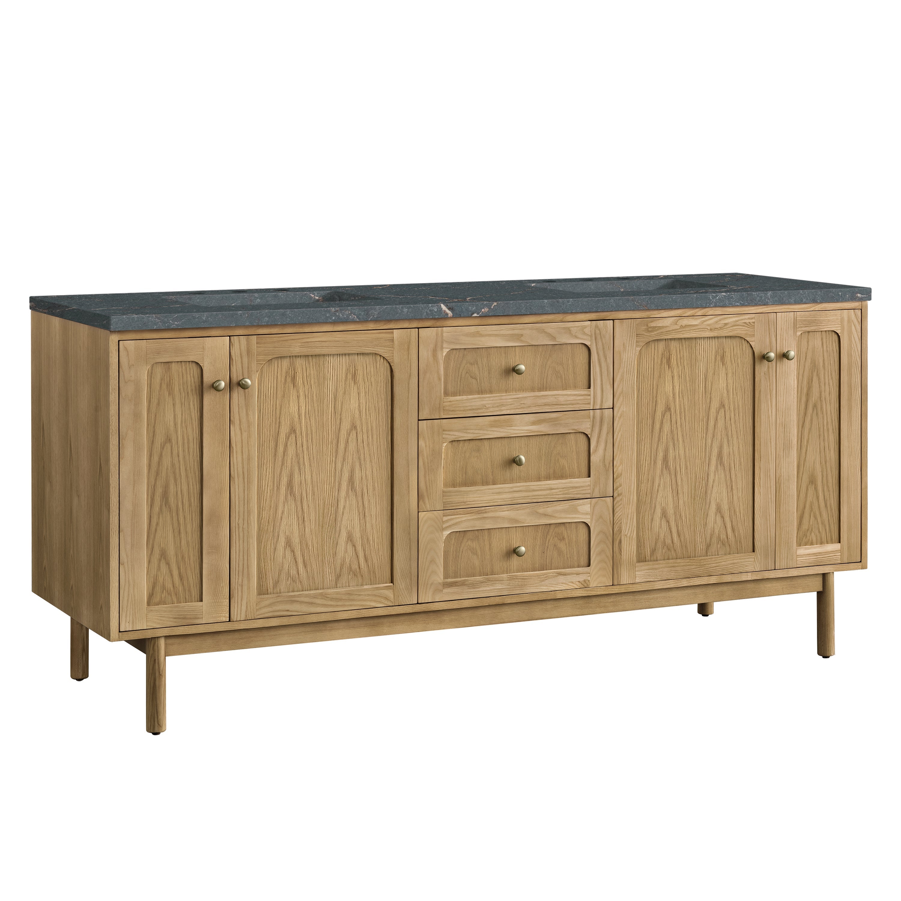 Light Natural Oak / Parisien Bleu - 3 Faucet Holes