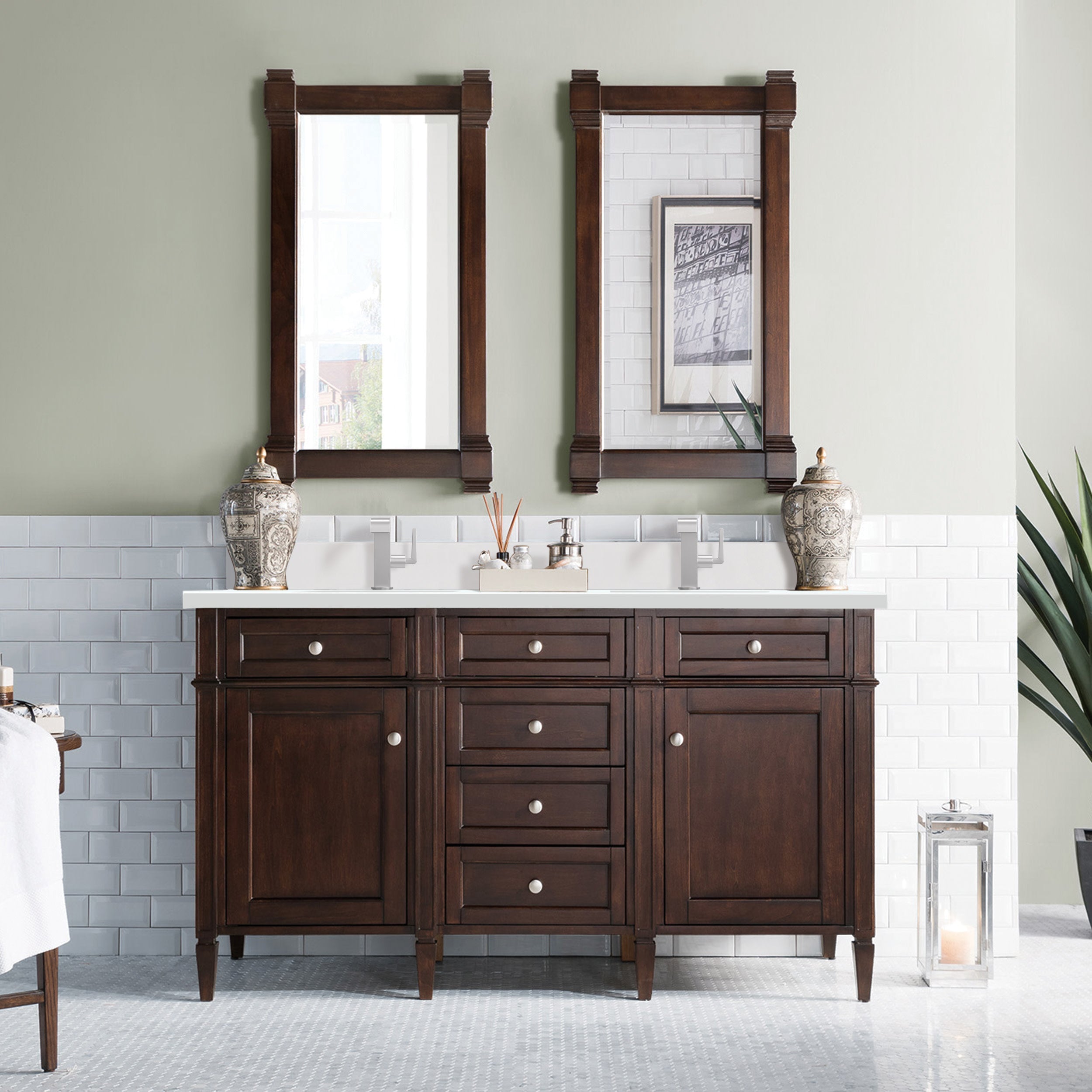 Burnished Mahogany / White Zeus - 1 Faucet Hole