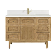 Light Natural Oak / White Zeus - 1 Faucet Hole
