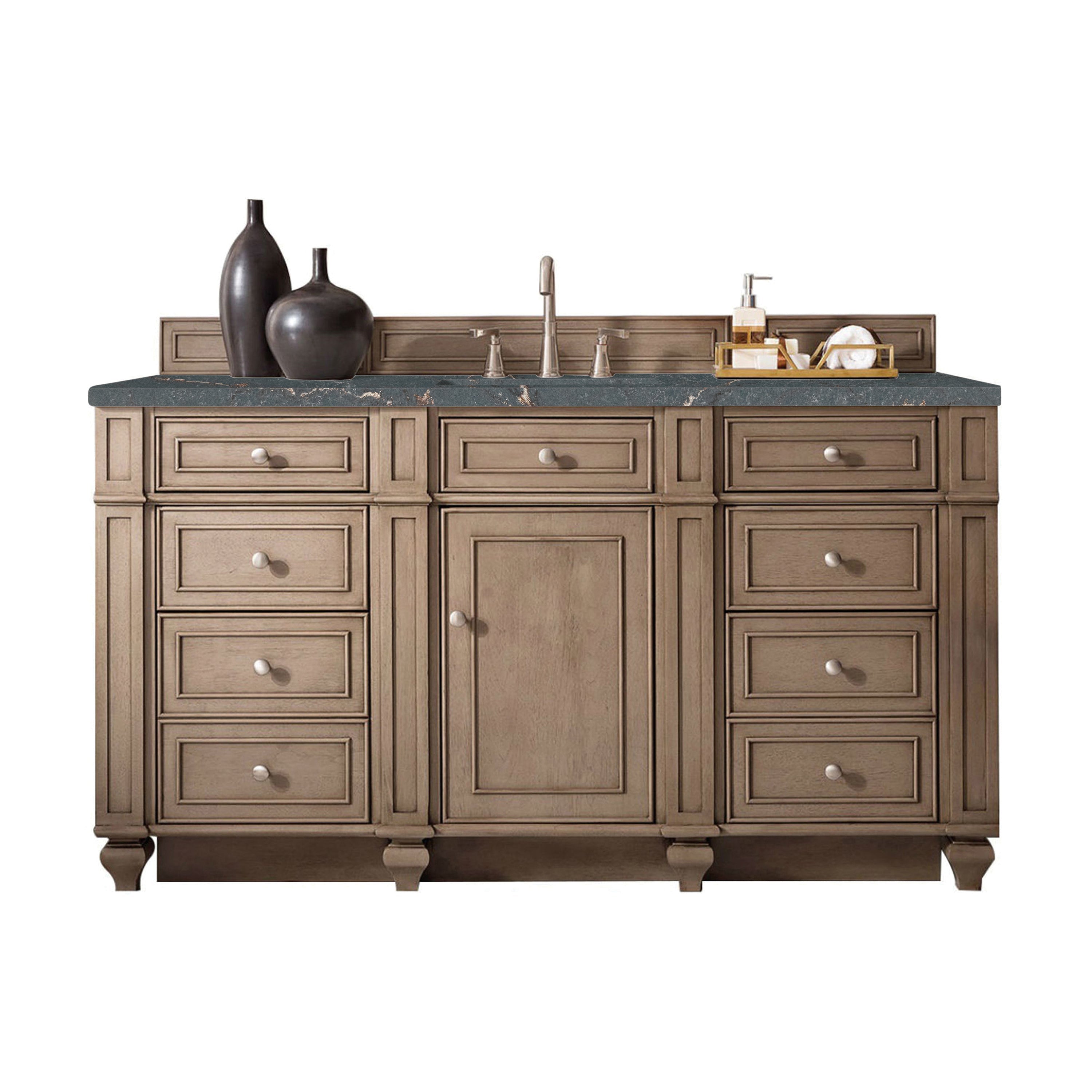 Whitewashed Walnut / Parisien Bleu - 3 Faucet Holes