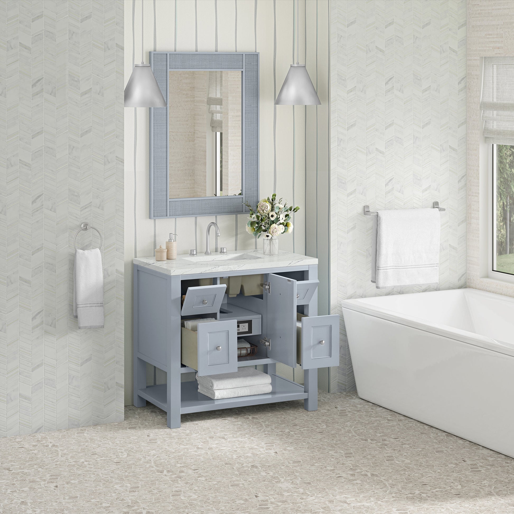 Serenity Blue / Ethereal Noctis - 3 Faucet Holes