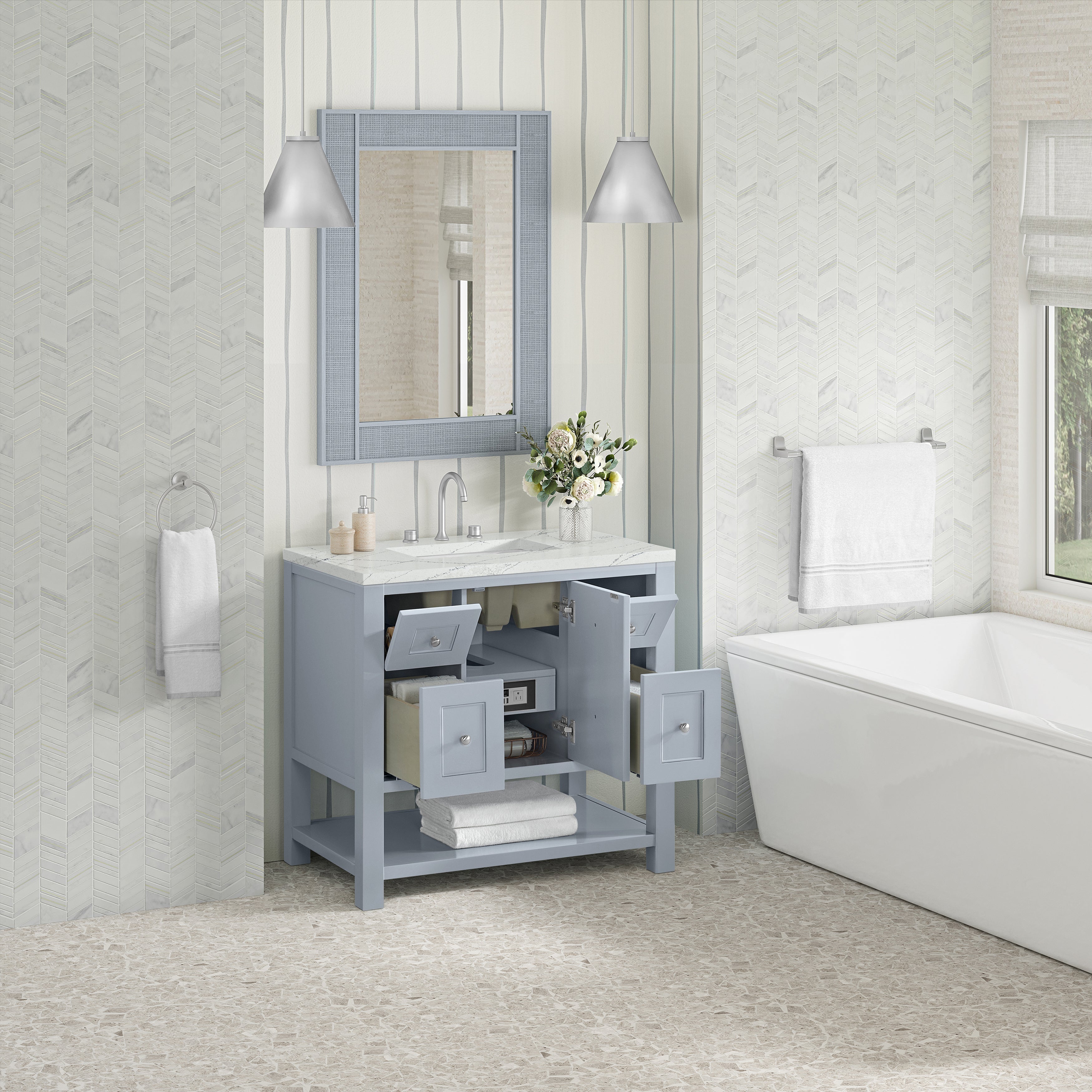 Serenity Blue / Ethereal Noctis - 3 Faucet Holes