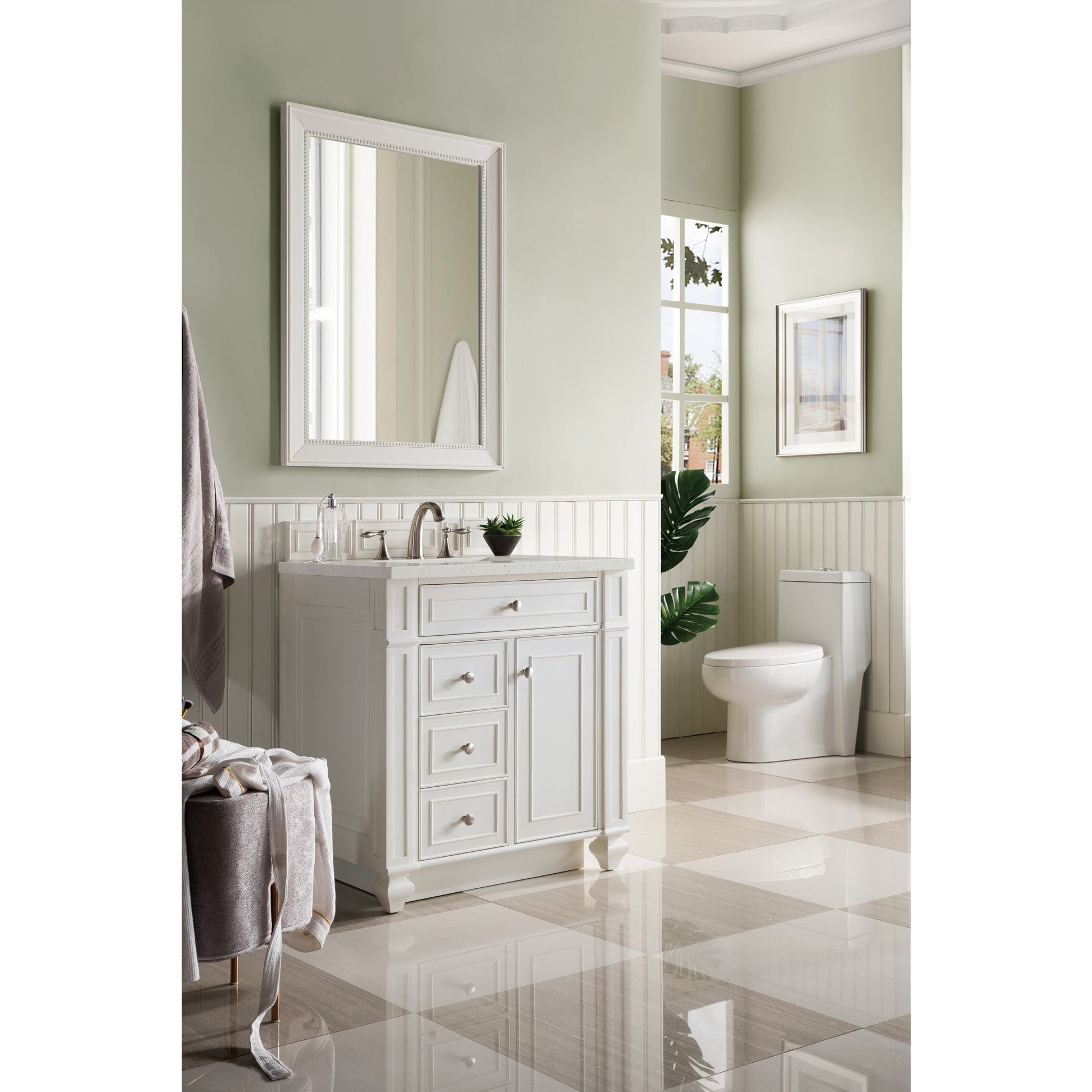 Bright White / Lime Delight - 3 Faucet Holes