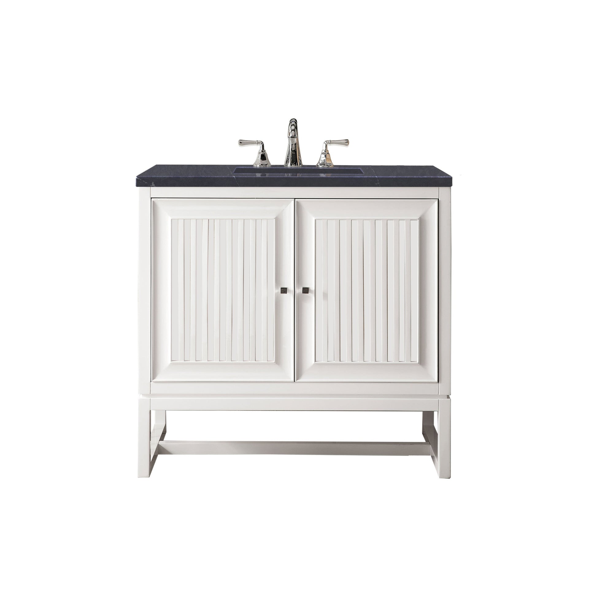 Glossy White / Charcoal Soapstone - 3 Faucet Holes
