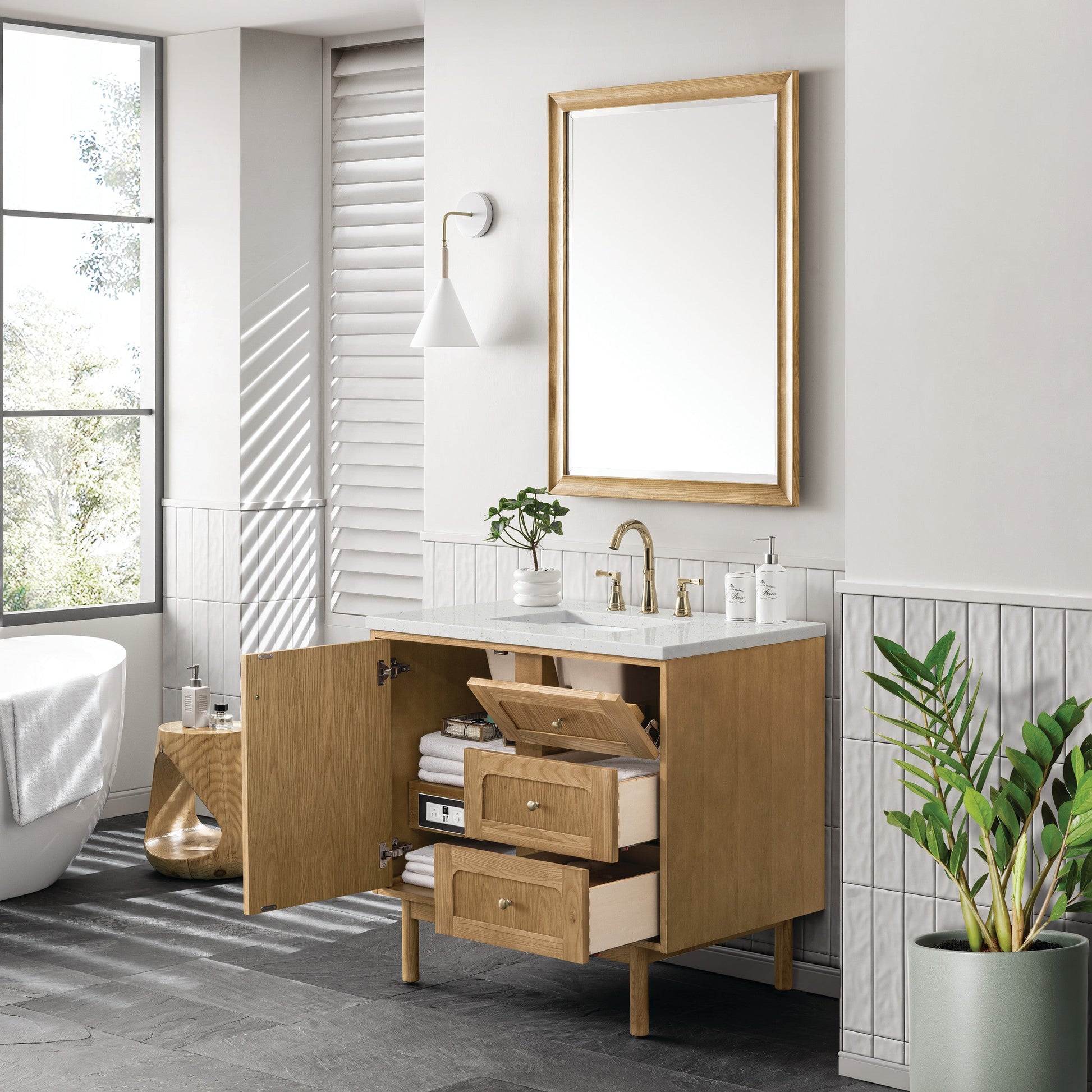 Light Natural Oak / Lime Delight - 3 Faucet Holes