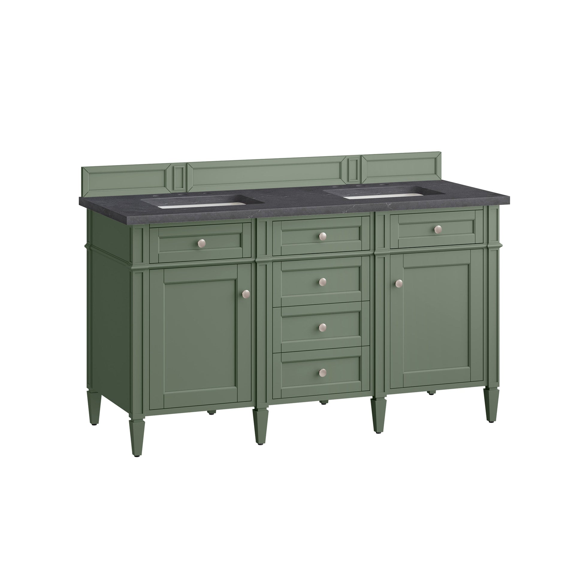 Smokey Celadon / Charcoal Soapstone - 3 Faucet Holes