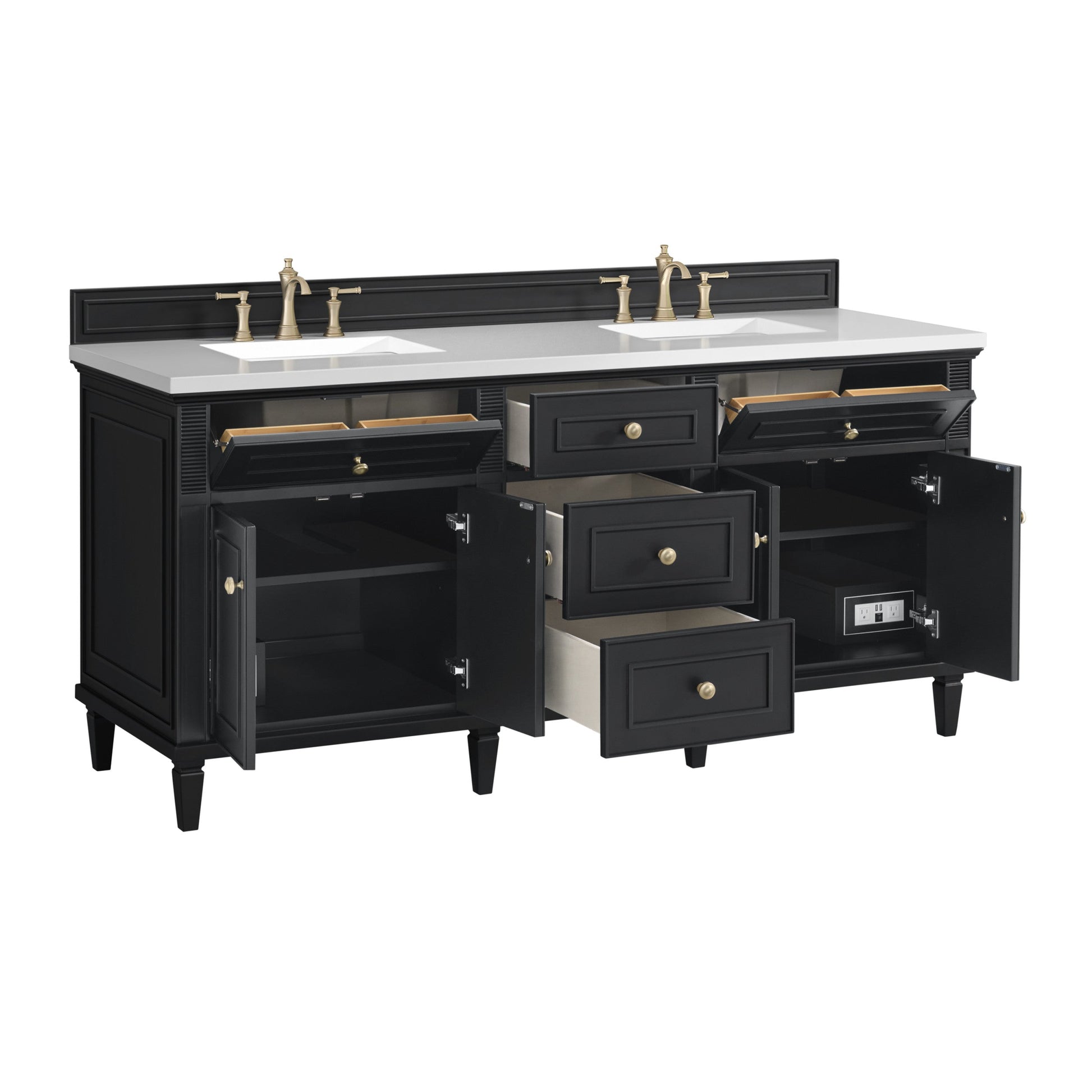 Black Onyx / White Zeus - 3 Faucet Holes