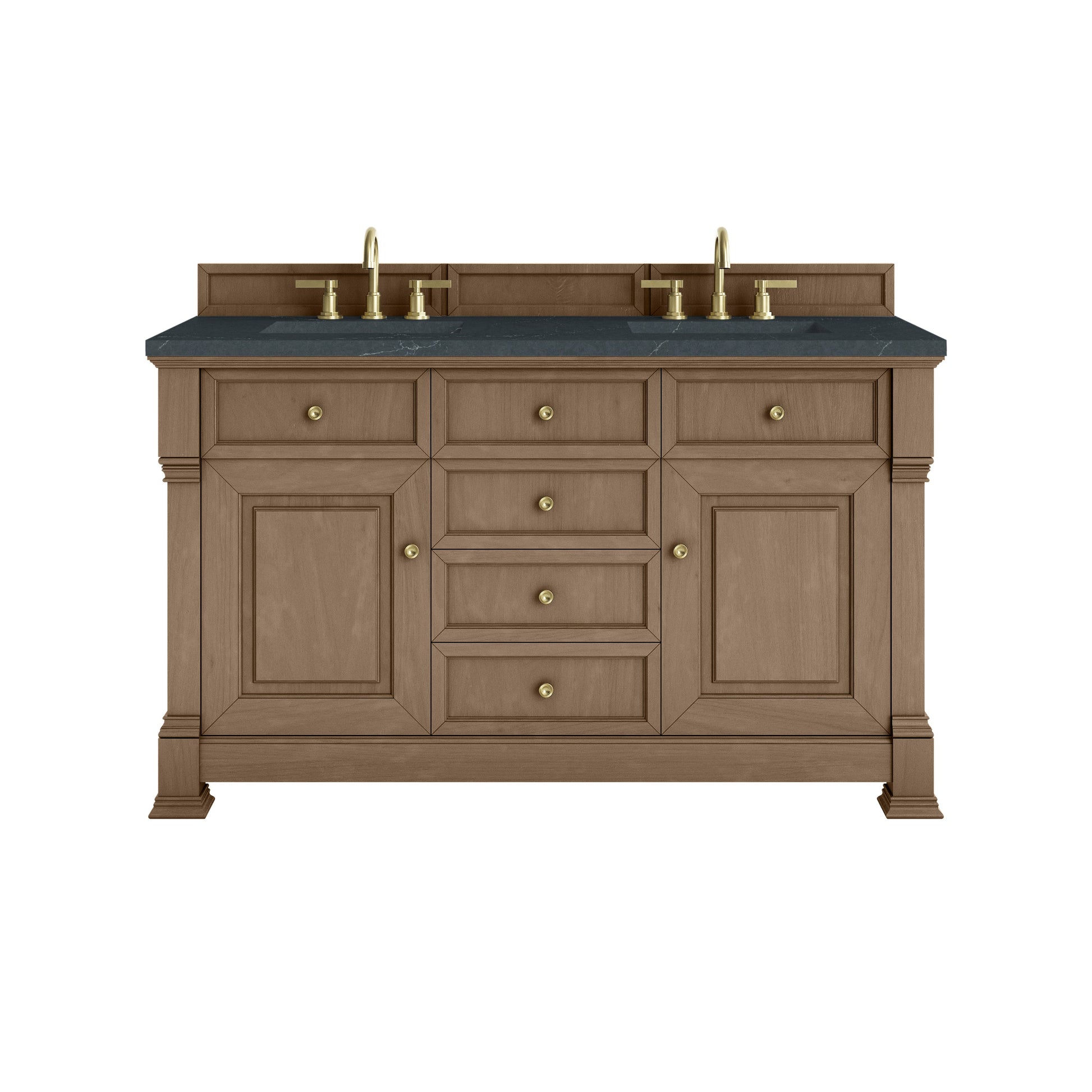 Pecan / Charcoal Soapstone - 3 Faucet Holes