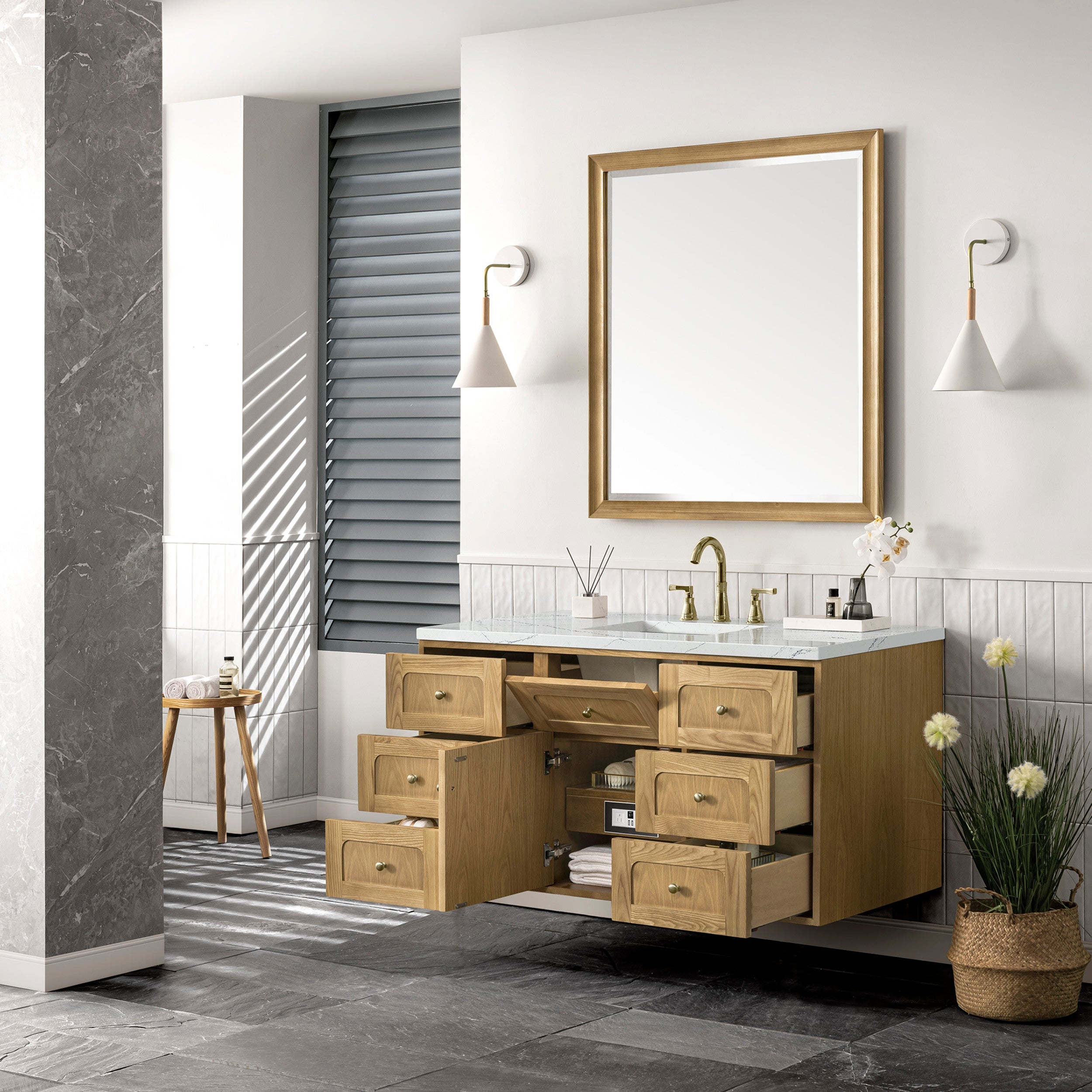 Light Natural Oak / Ethereal Noctis - 3 Faucet Holes
