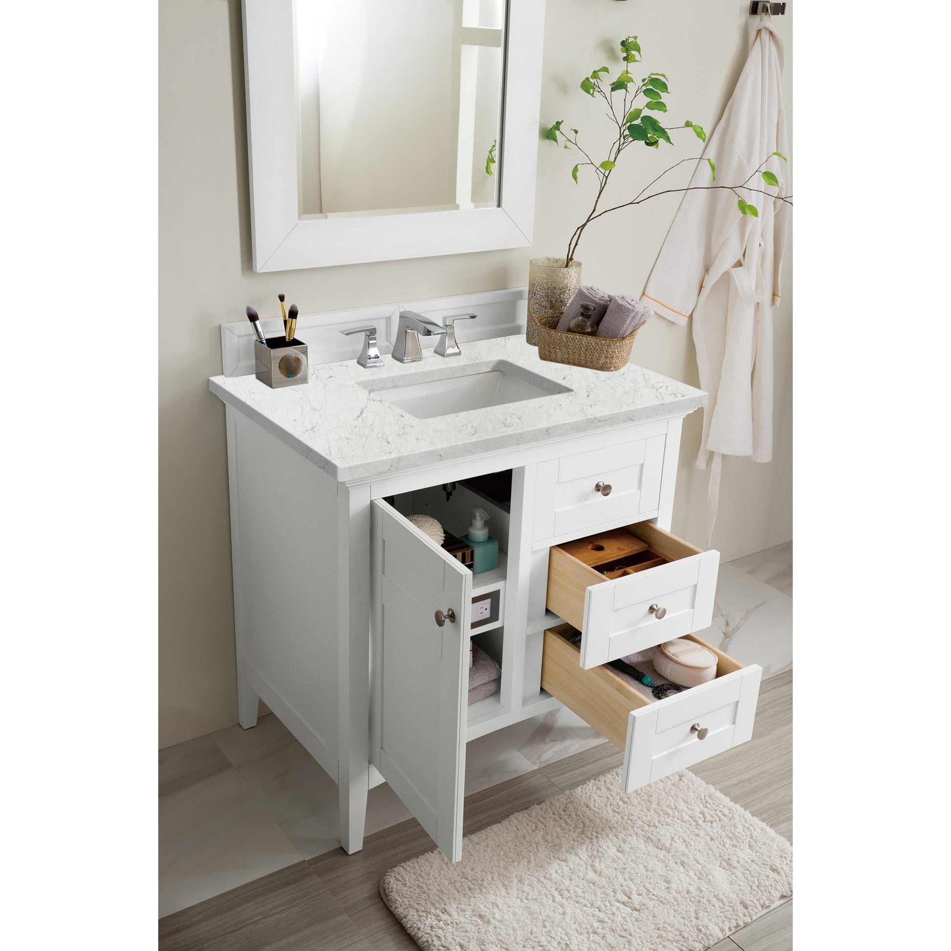 Bright White / Eternal Jasmine Pearl - 3 Faucet Holes