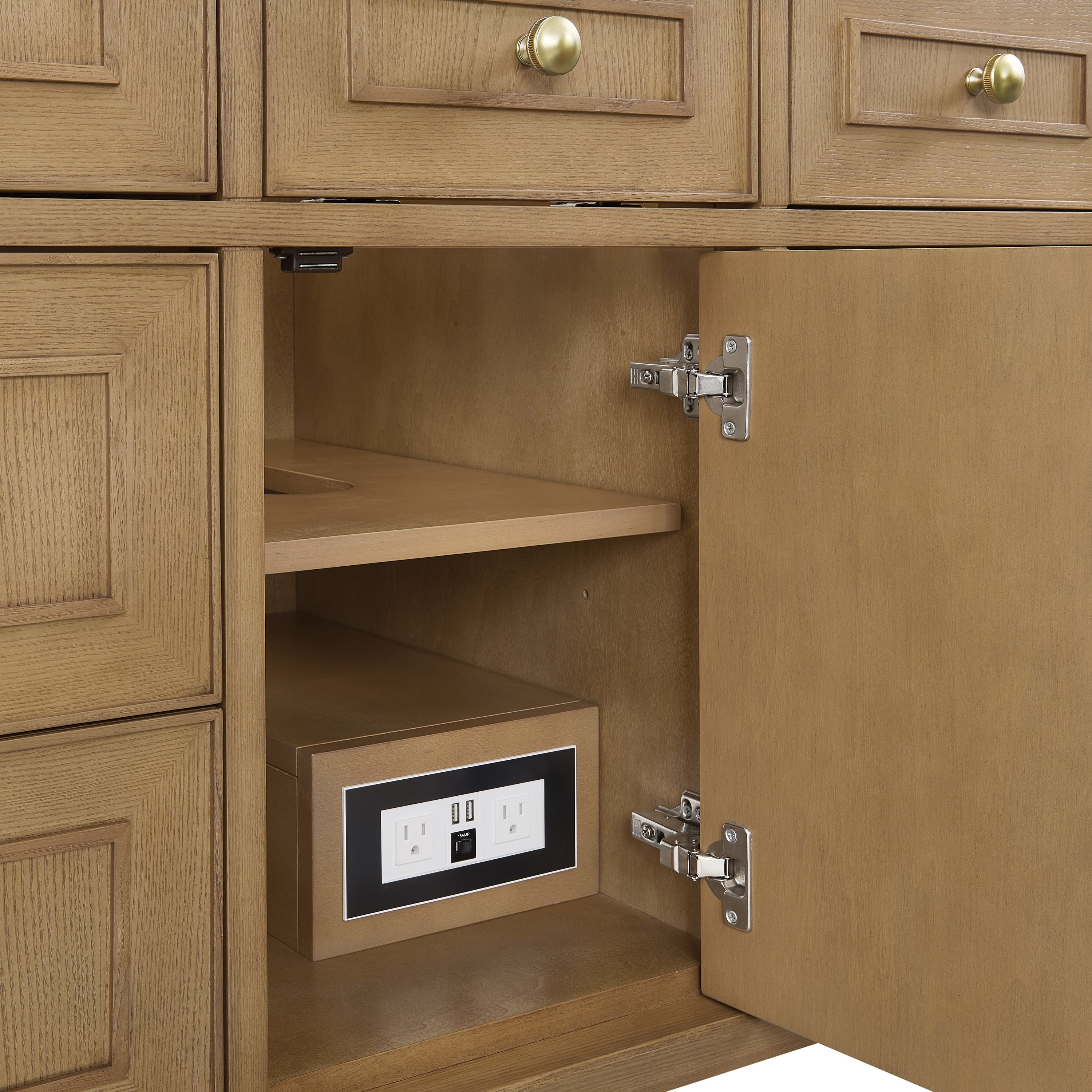 Light Natural Oak / Victorian Silver - 3 Faucet Holes