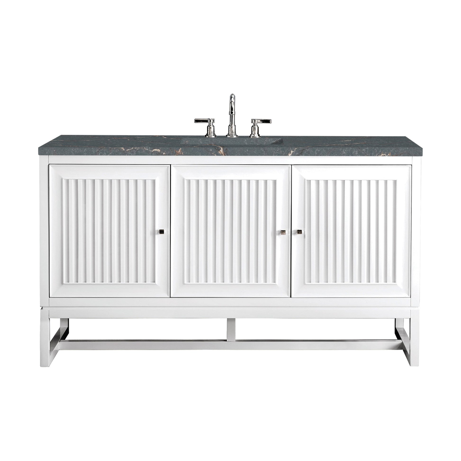 Glossy White / Parisien Bleu - 3 Faucet Holes