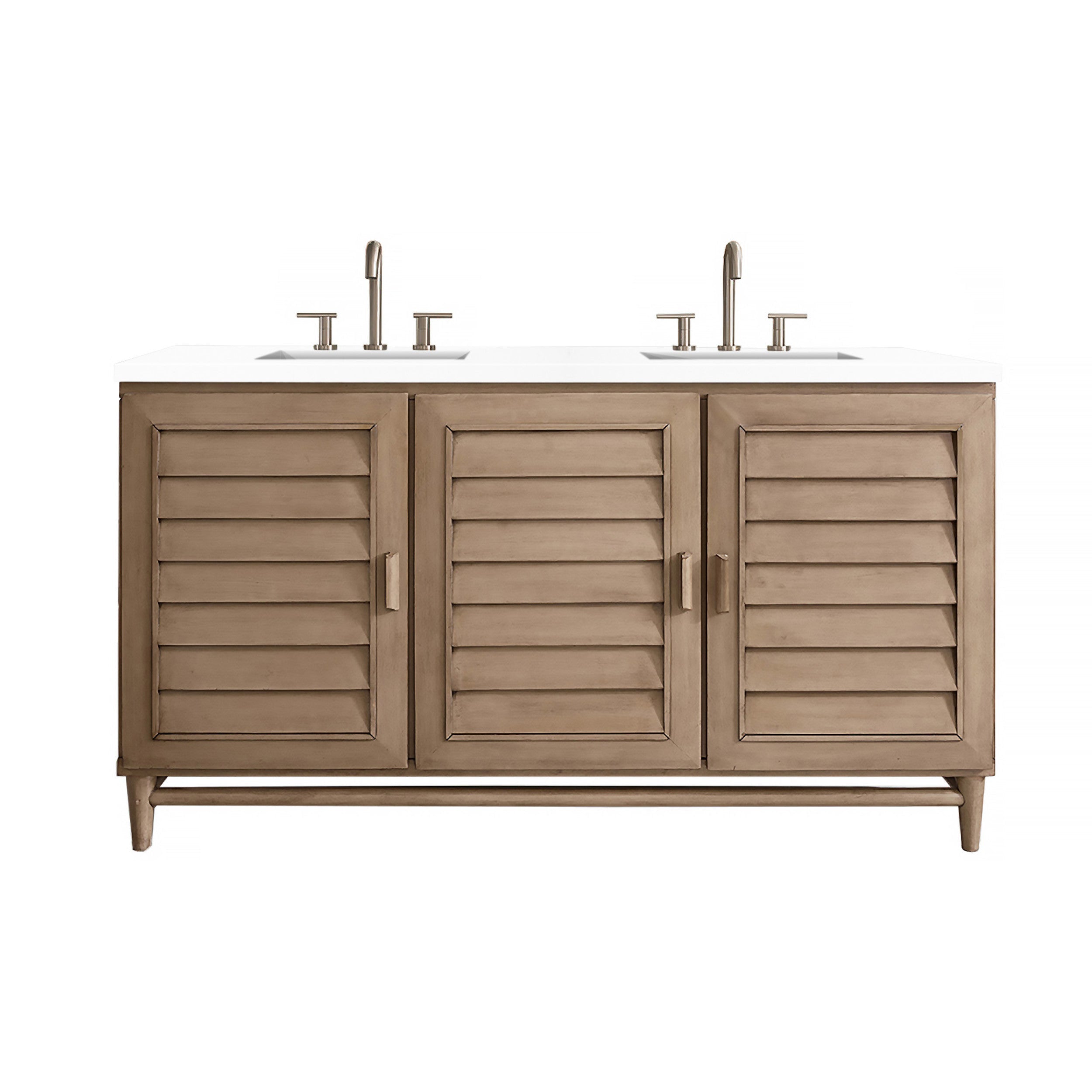 Whitewashed Walnut / White Zeus - 3 Faucet Holes
