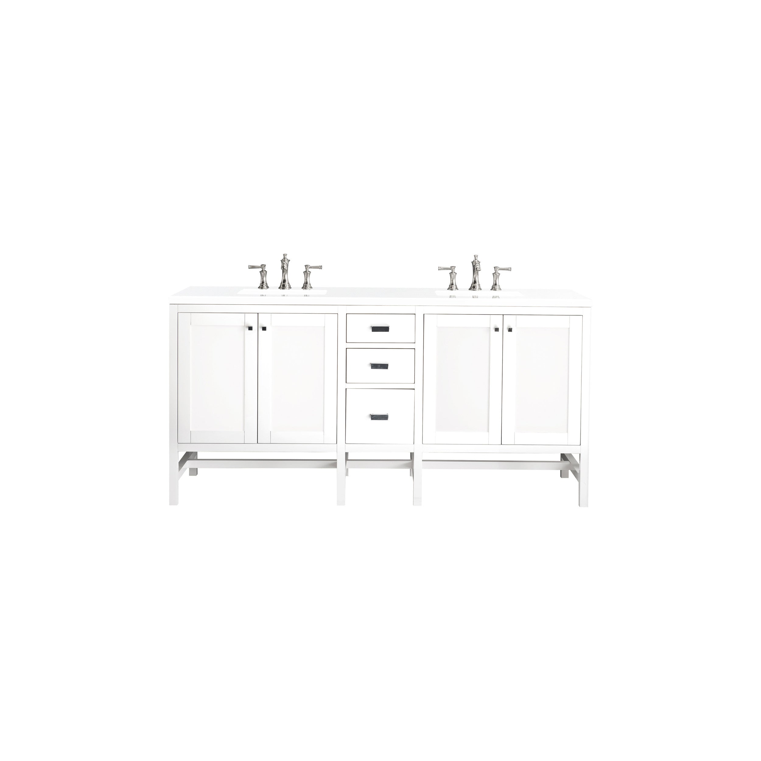 Glossy White / White Zeus - 3 Faucet Holes
