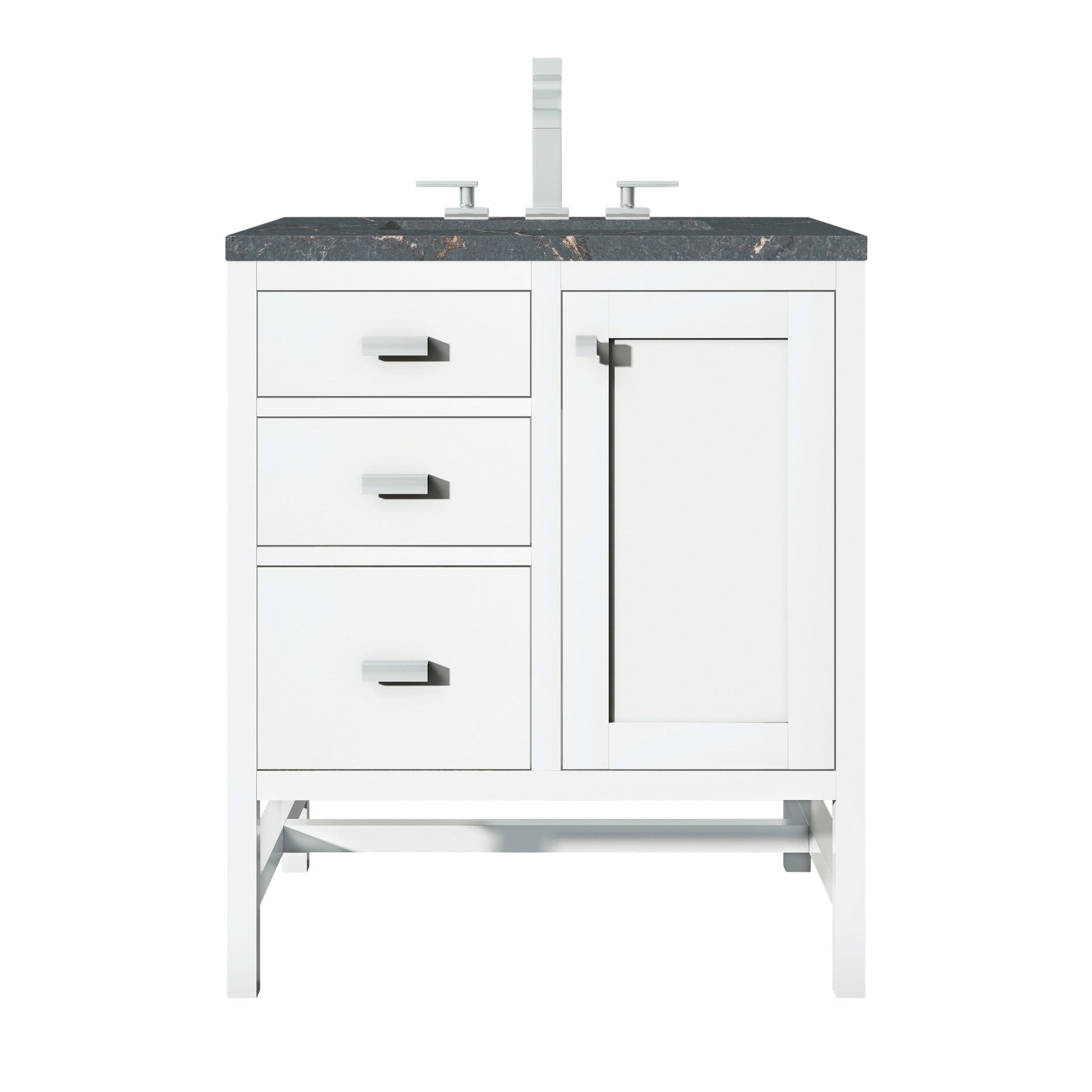 Glossy White / Parisien Bleu - 3 Faucet Holes
