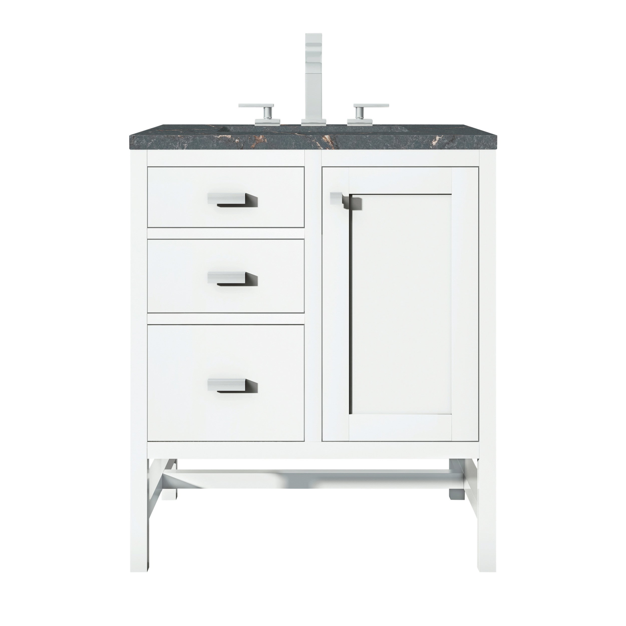 Glossy White / Parisien Bleu - 3 Faucet Holes