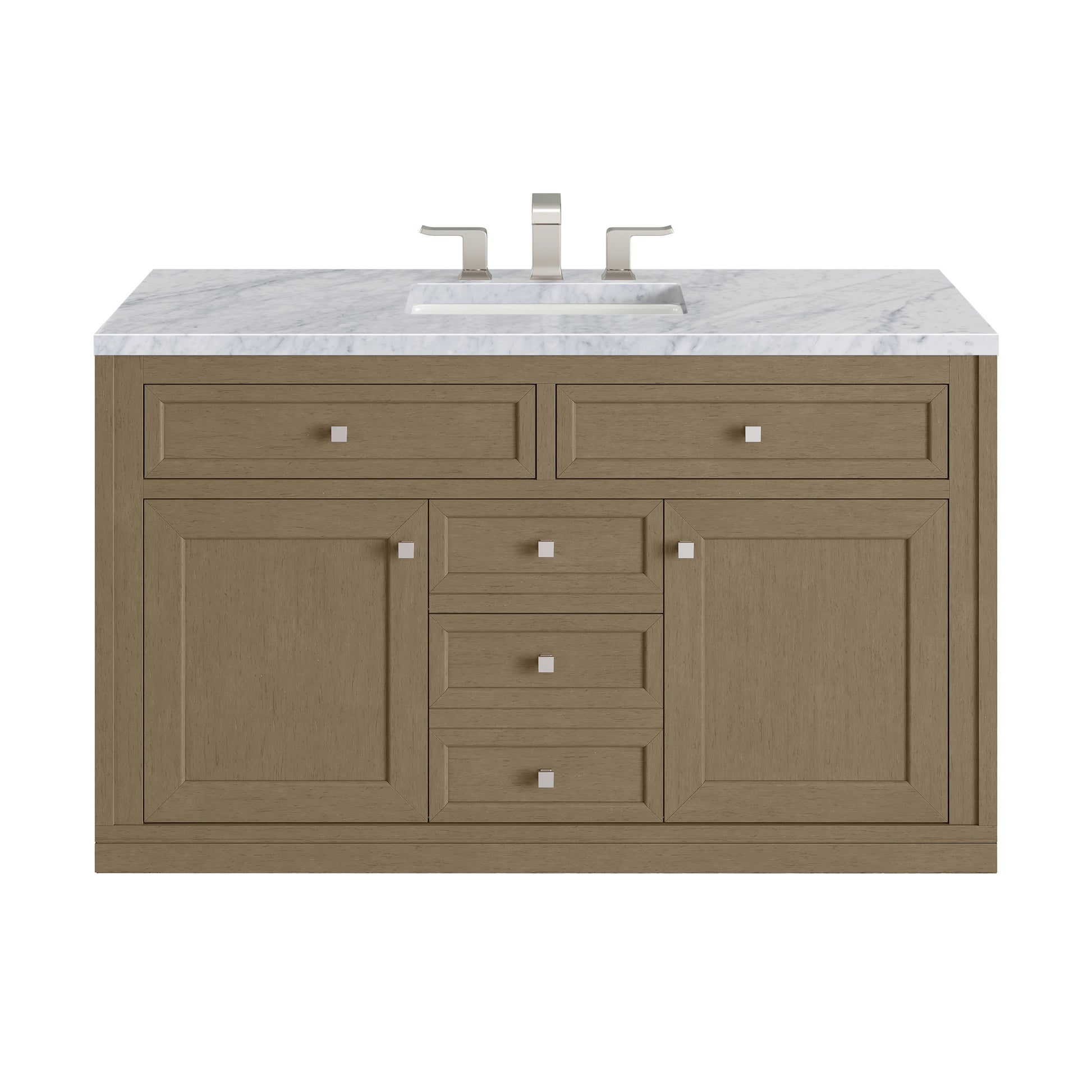 Walnut Whisper / Carrara White - 3 Faucet Holes