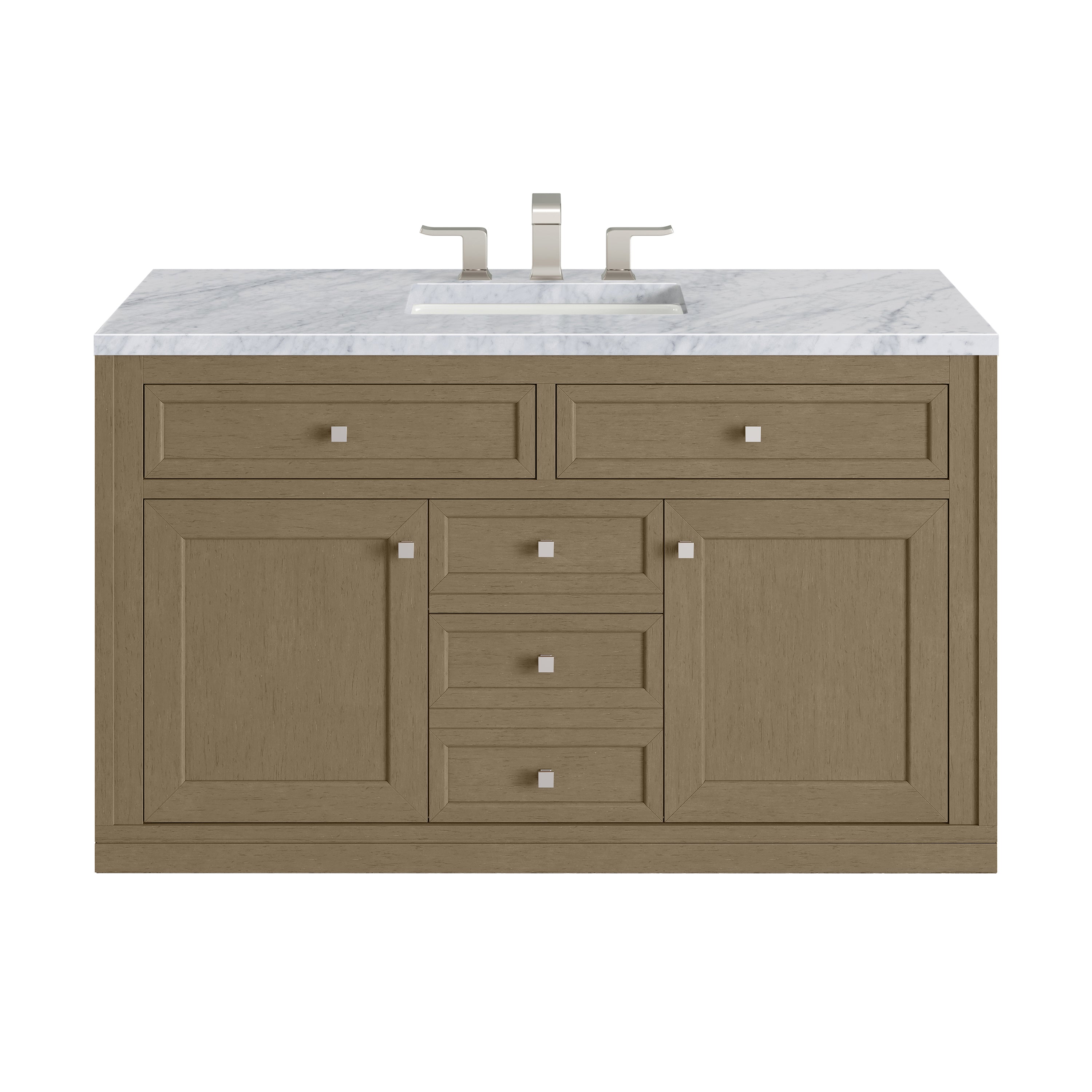 Walnut Whisper / Carrara White - 3 Faucet Holes