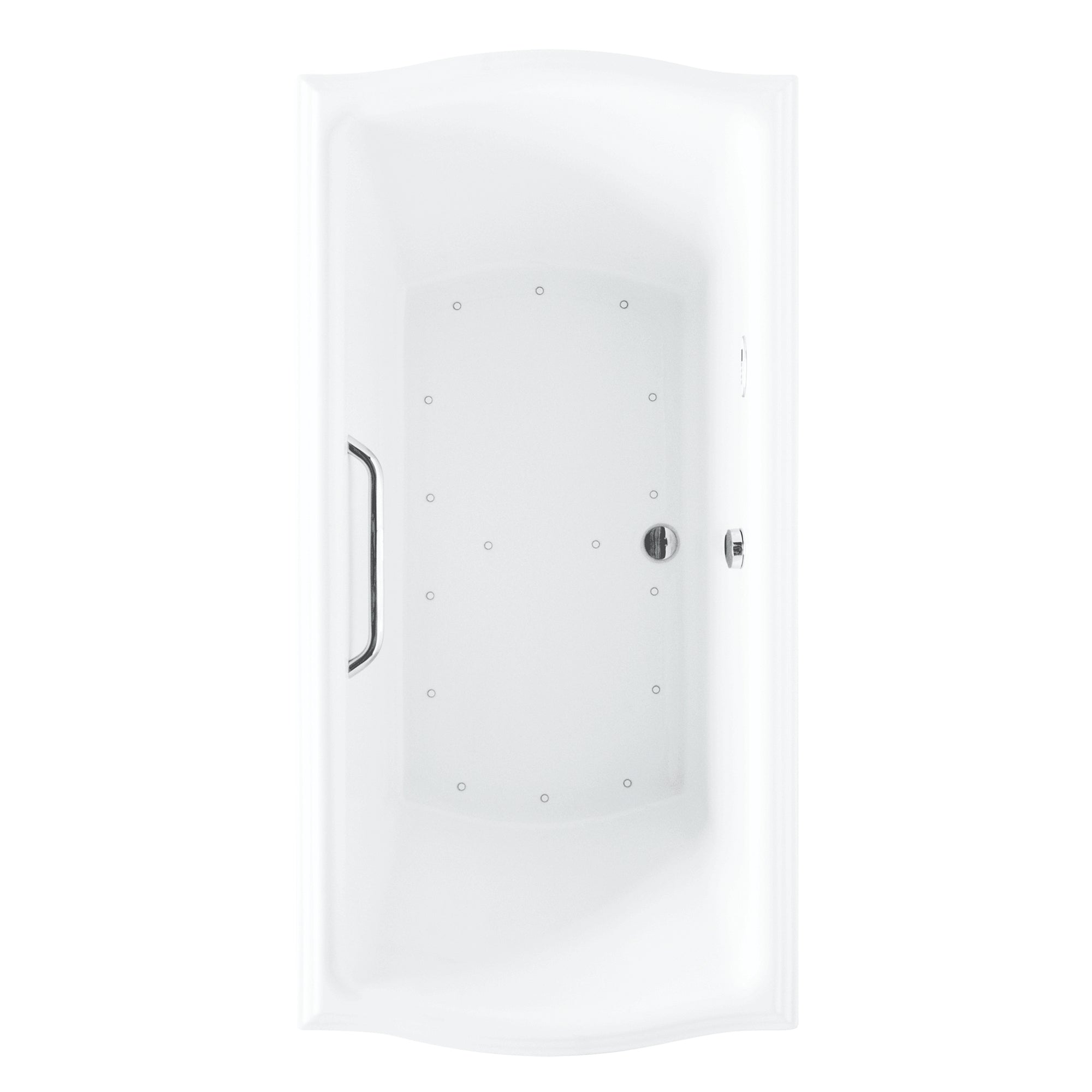 Toto Acrylic Airbath Clayton 7236 Cotton CP Grab Bar R Blower