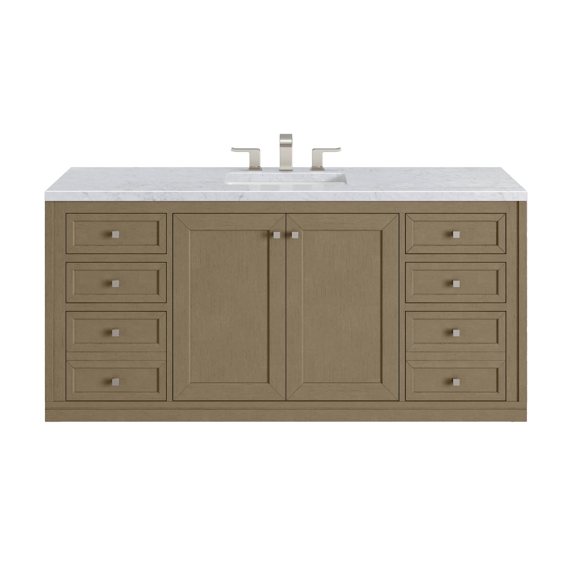 Walnut Whisper / Carrara White - 3 Faucet Holes